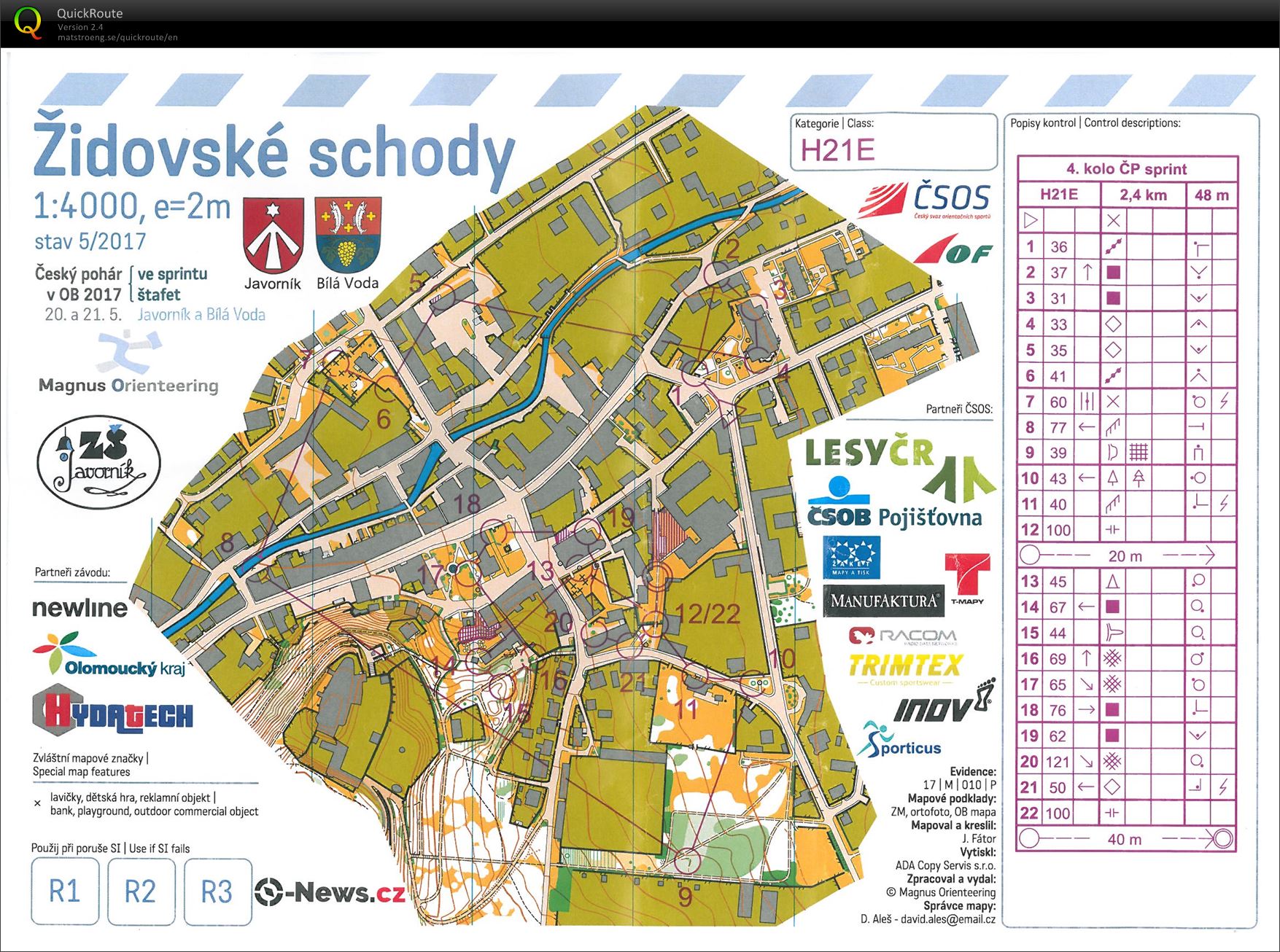 ČP sprint Javorník (20.05.2017)