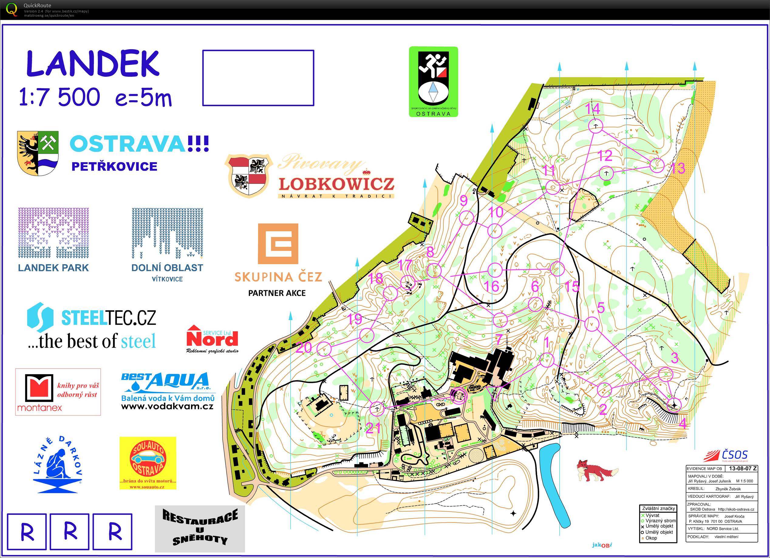 Mapový trénink, Landek (15.06.2017)
