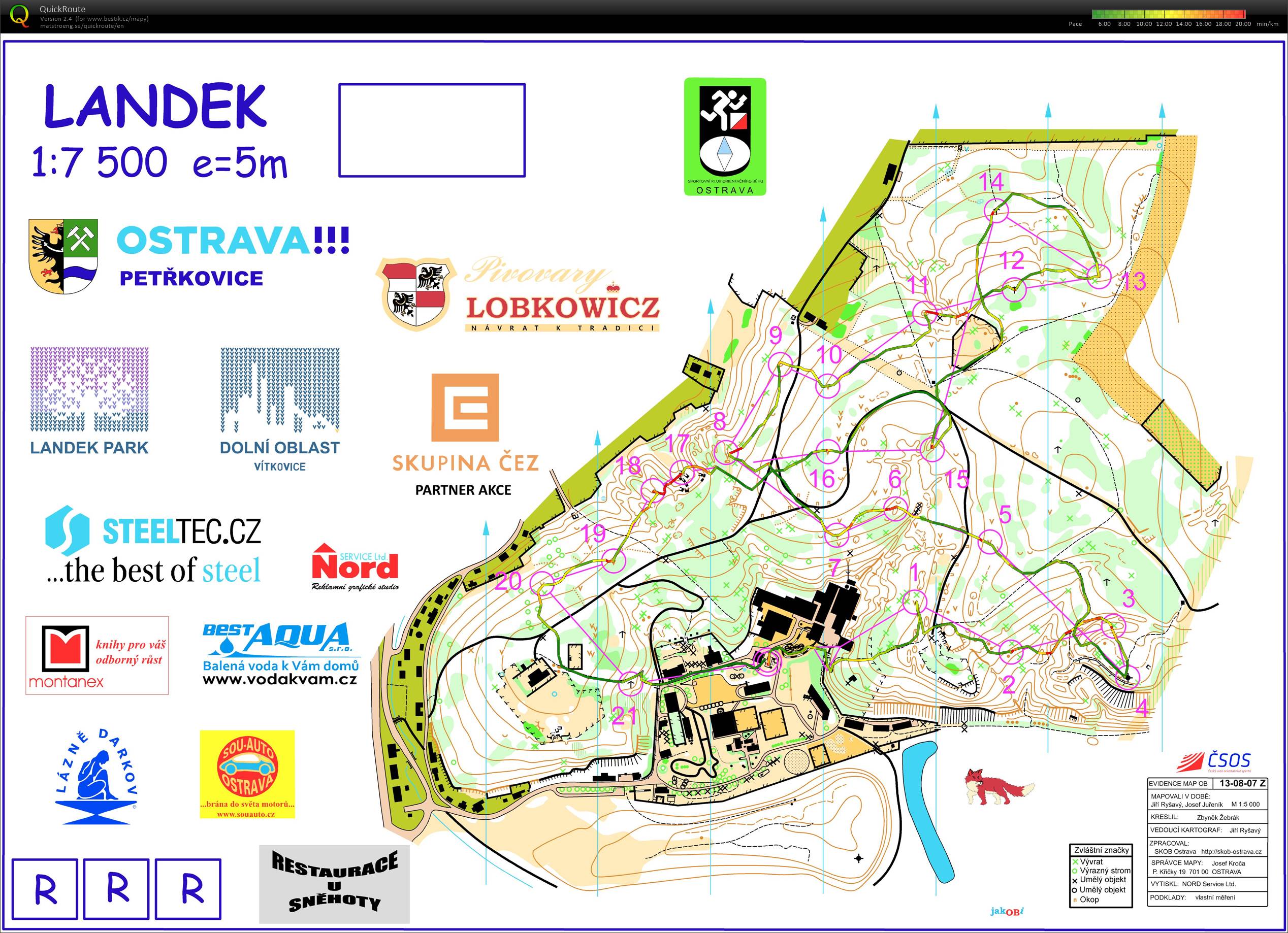 Mapový trénink, Landek (15.06.2017)