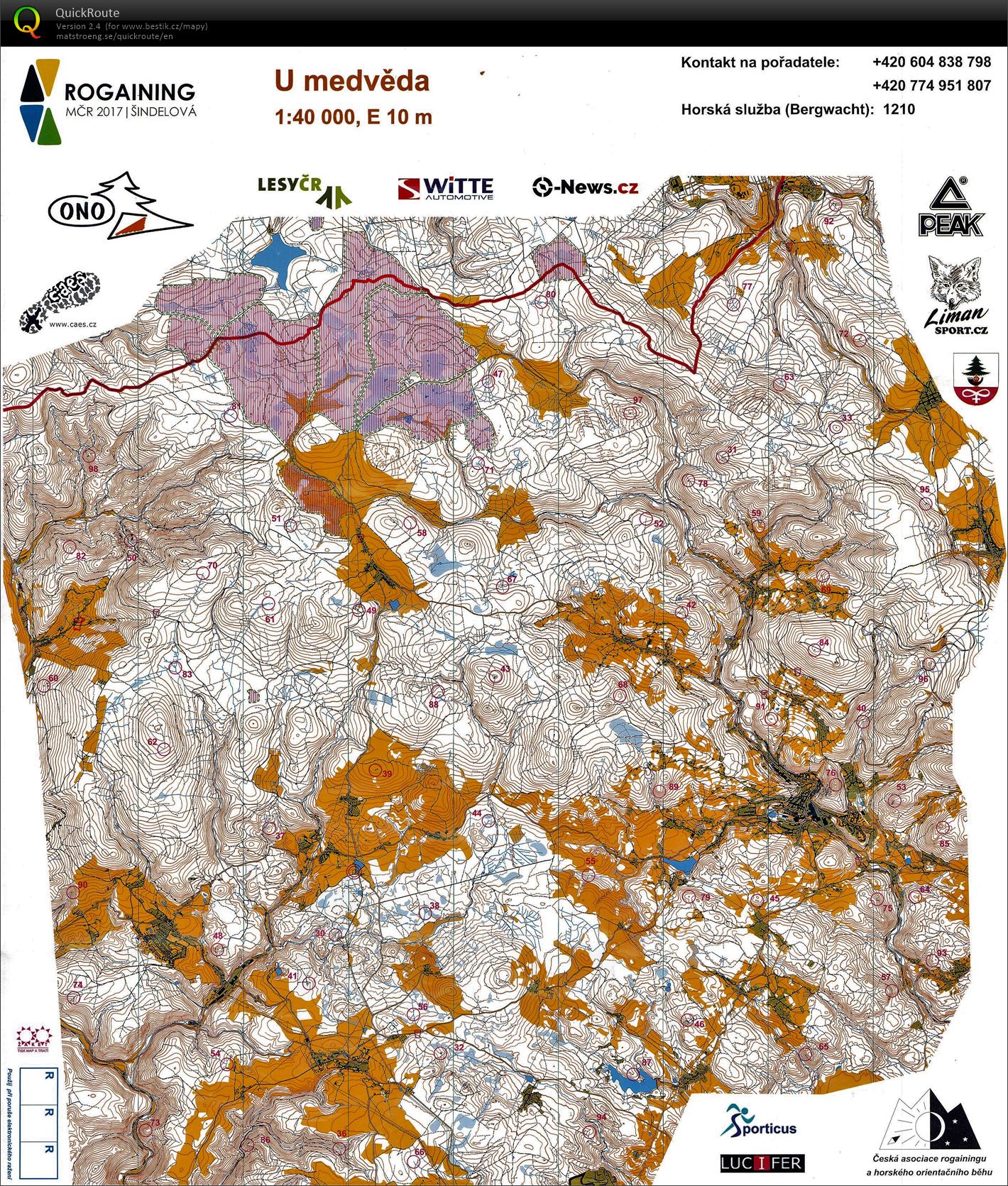 MČR Rogaining 2017 - 2. část (25.06.2017)