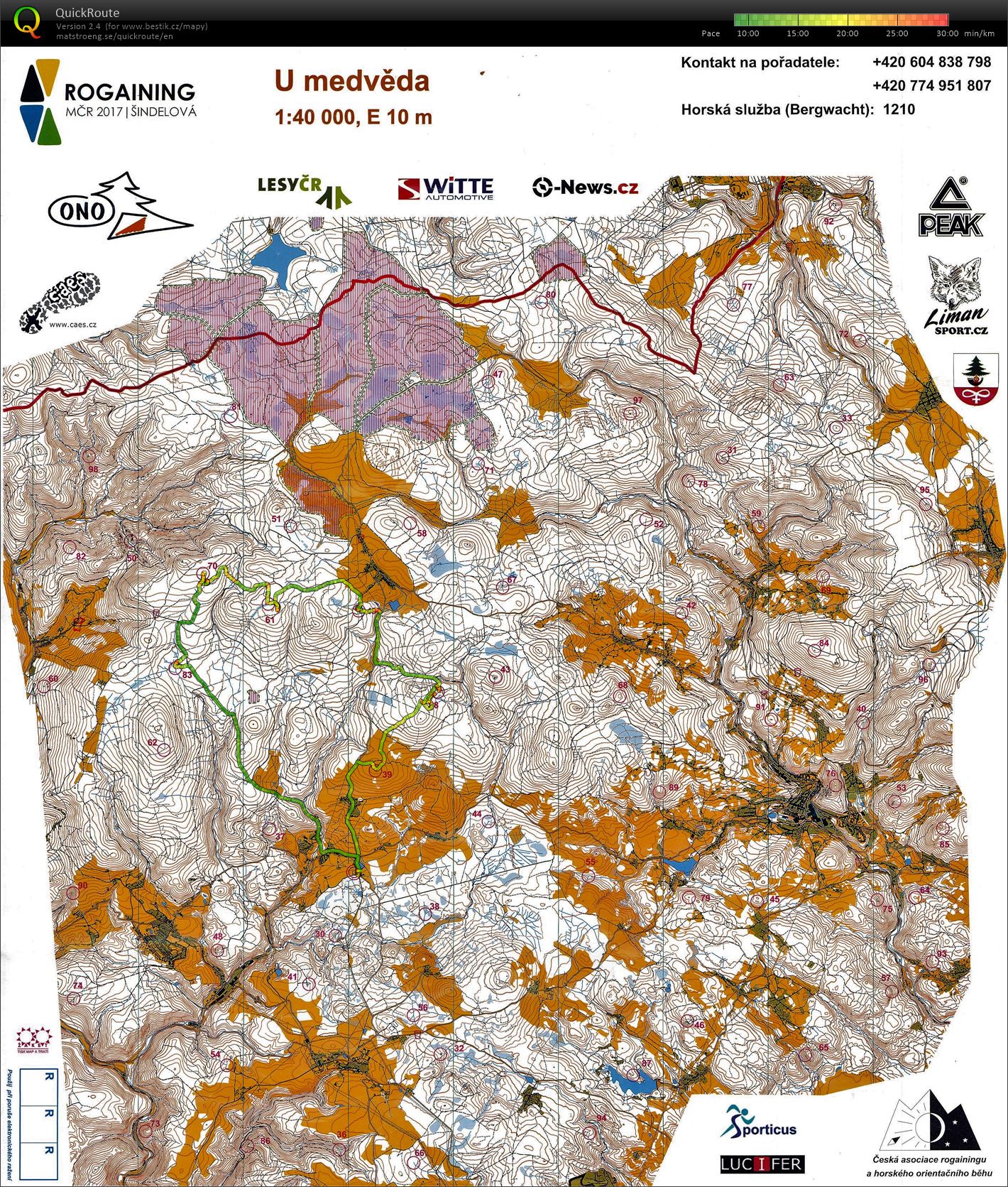 MČR Rogaining 2017 - 2. část (25.06.2017)