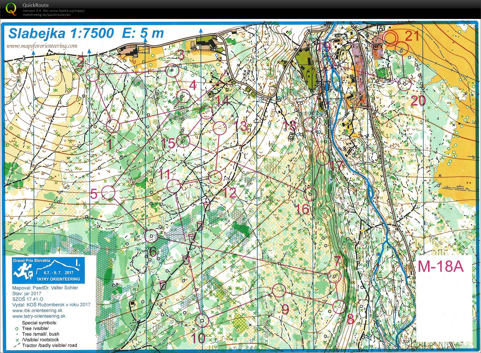 Tatry orienteering E1 (06.07.2017)