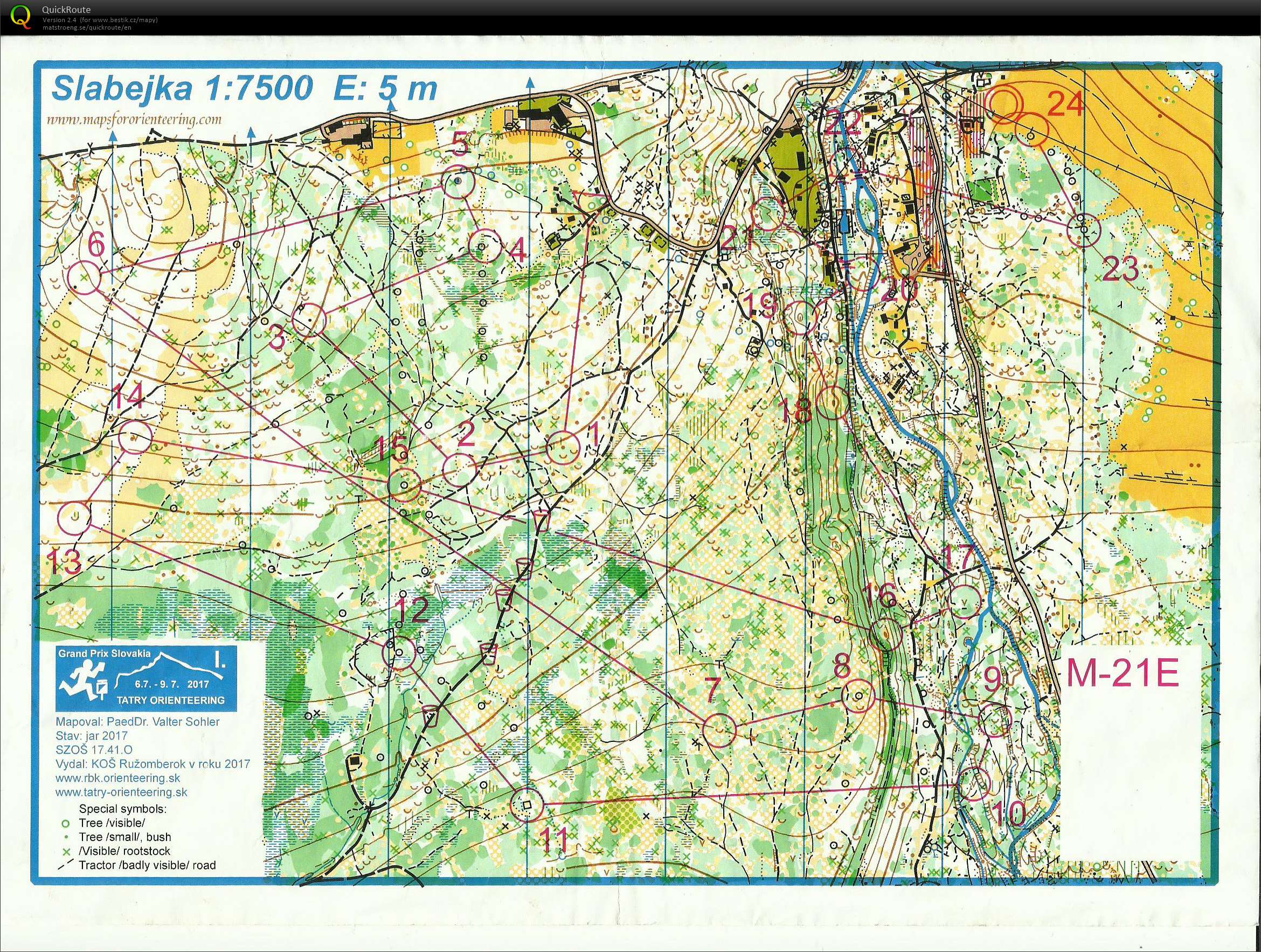Tatry orienteering GPS E1 (06.07.2017)