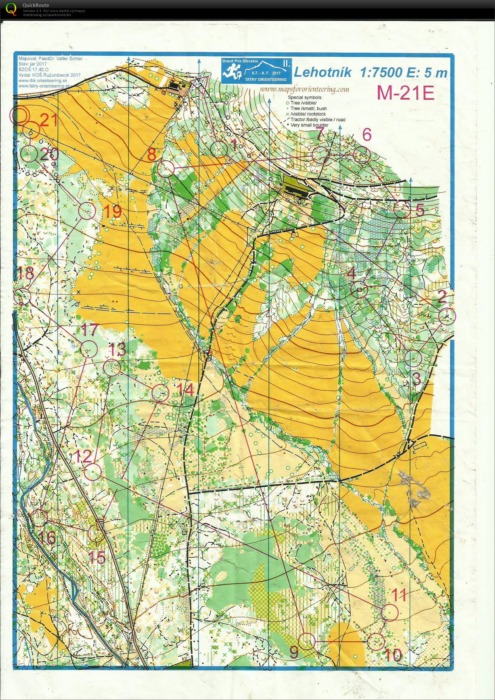 Tatry orienteering GPS E2 (07.07.2017)