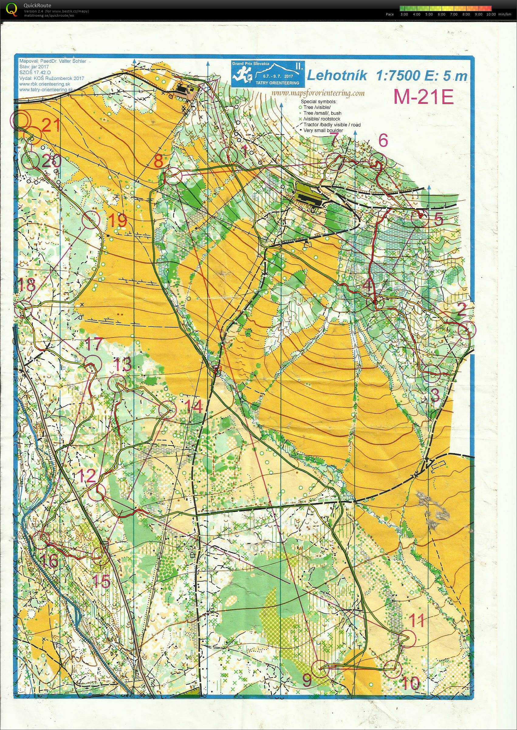 Tatry orienteering GPS E2 (07/07/2017)