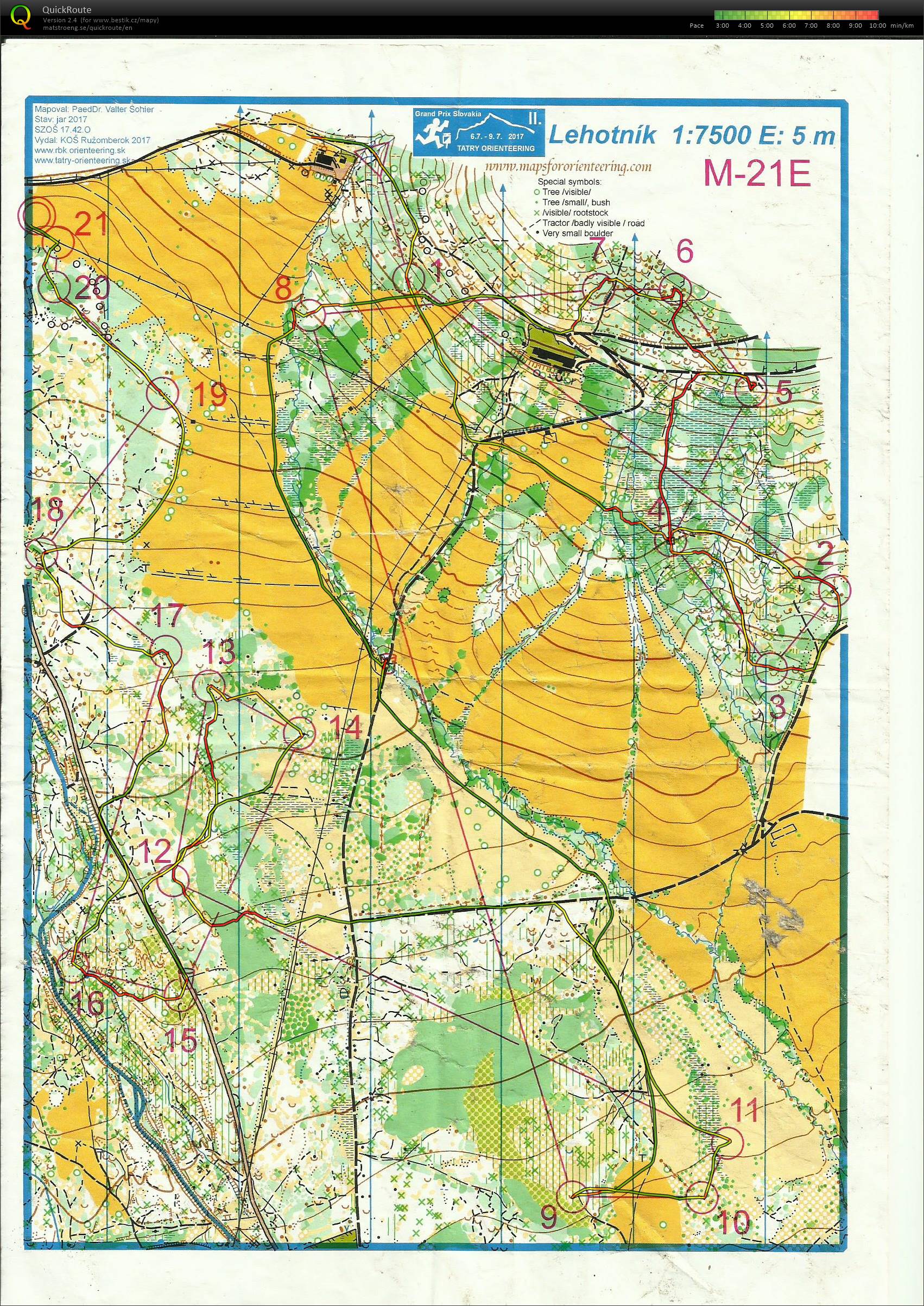 Tatry orienteering GPS E2 (07.07.2017)