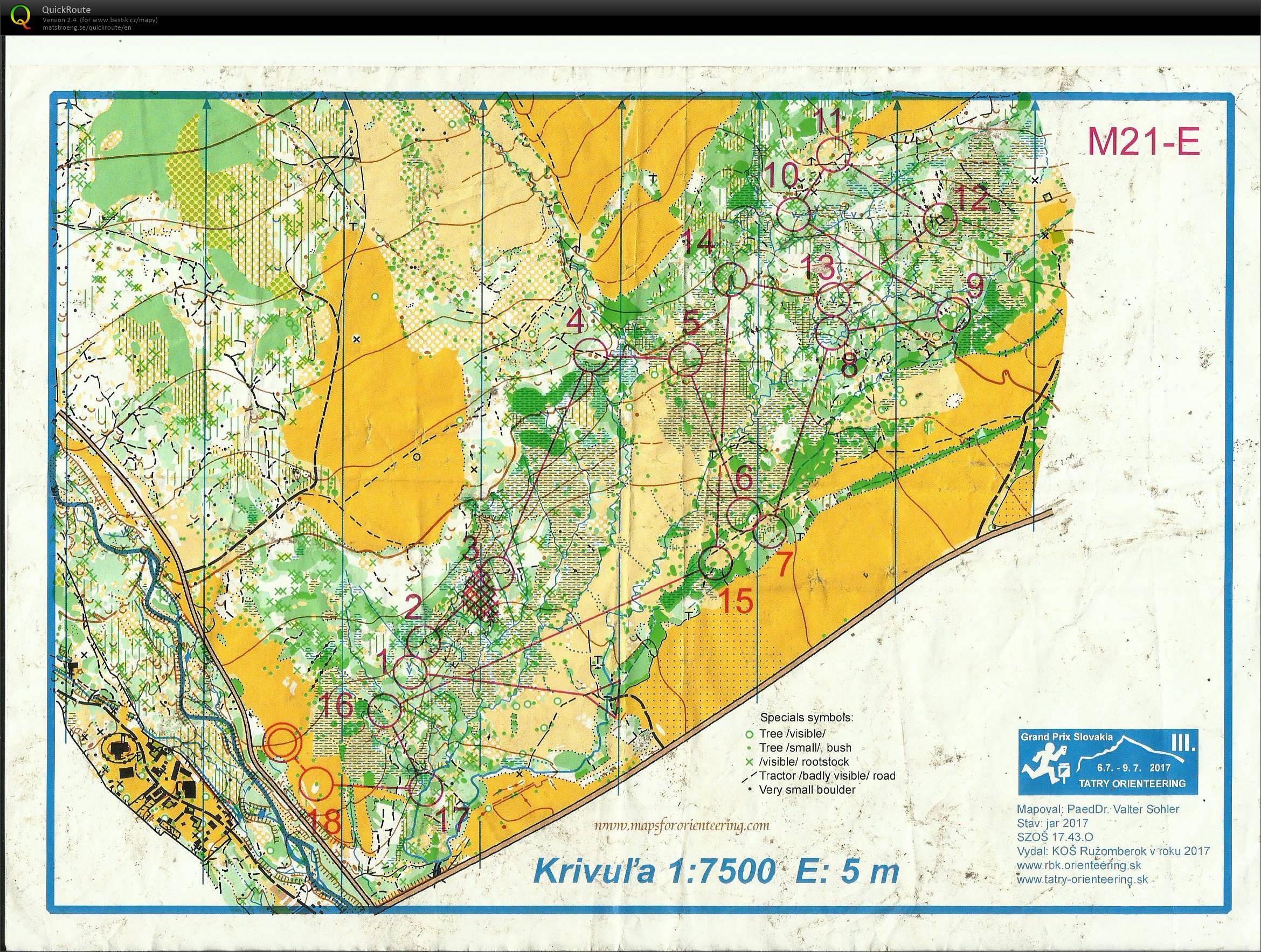 Tatry orienteering GPS E3 (08.07.2017)