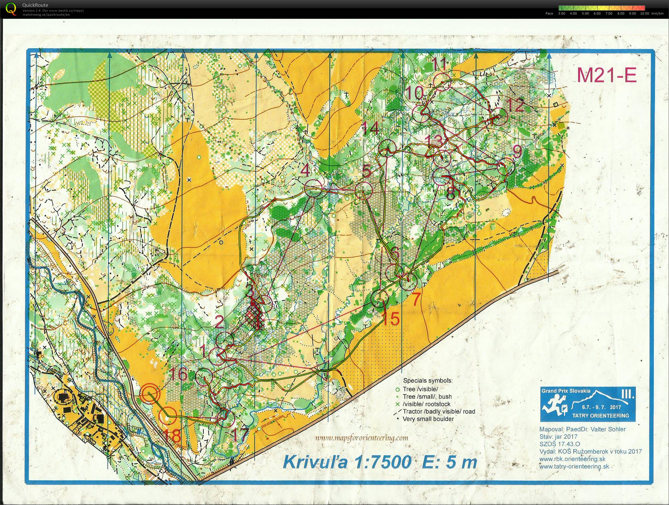 Tatry orienteering GPS E3 (08.07.2017)