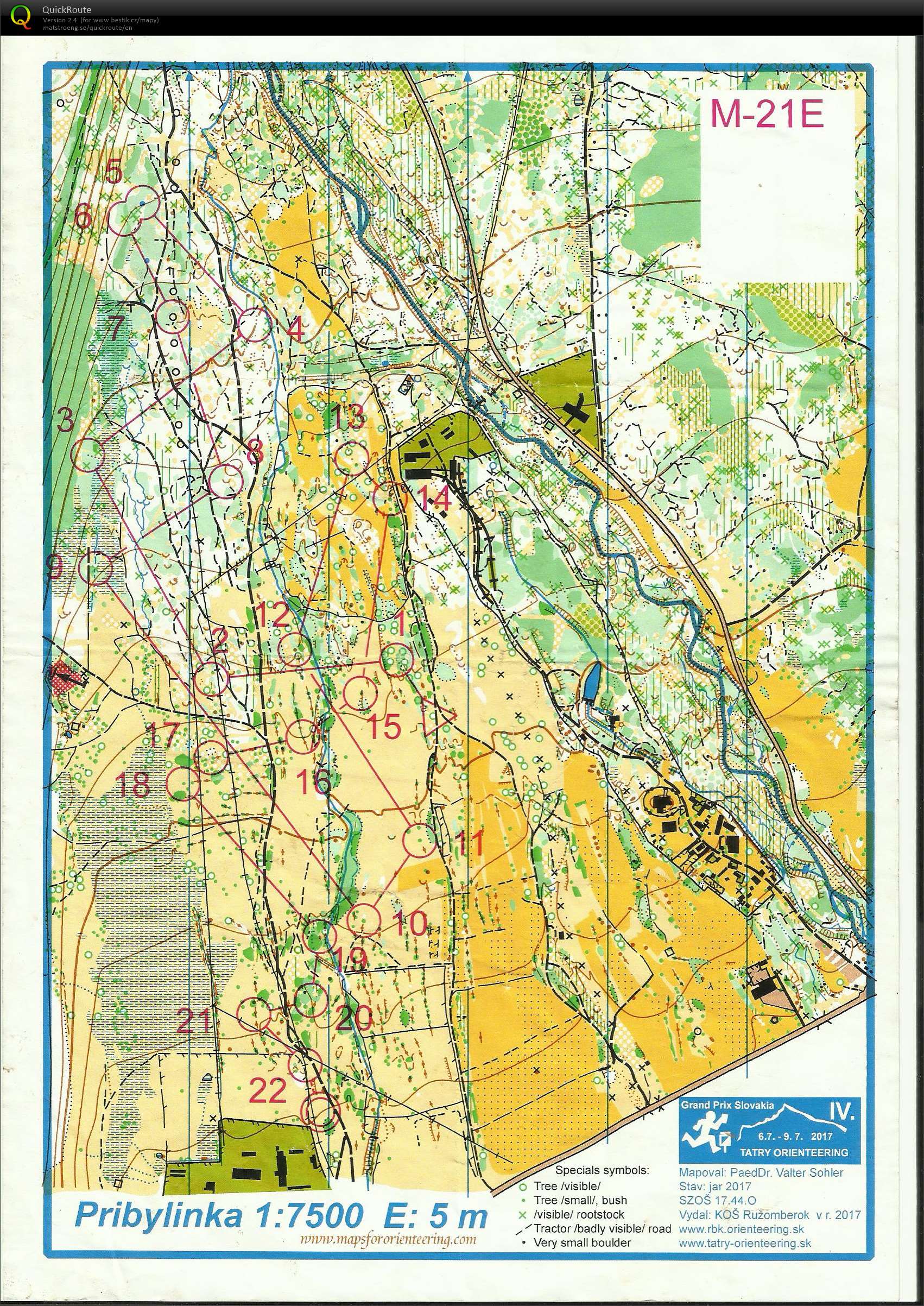 Tatry orienteering GPS E4 (09.07.2017)