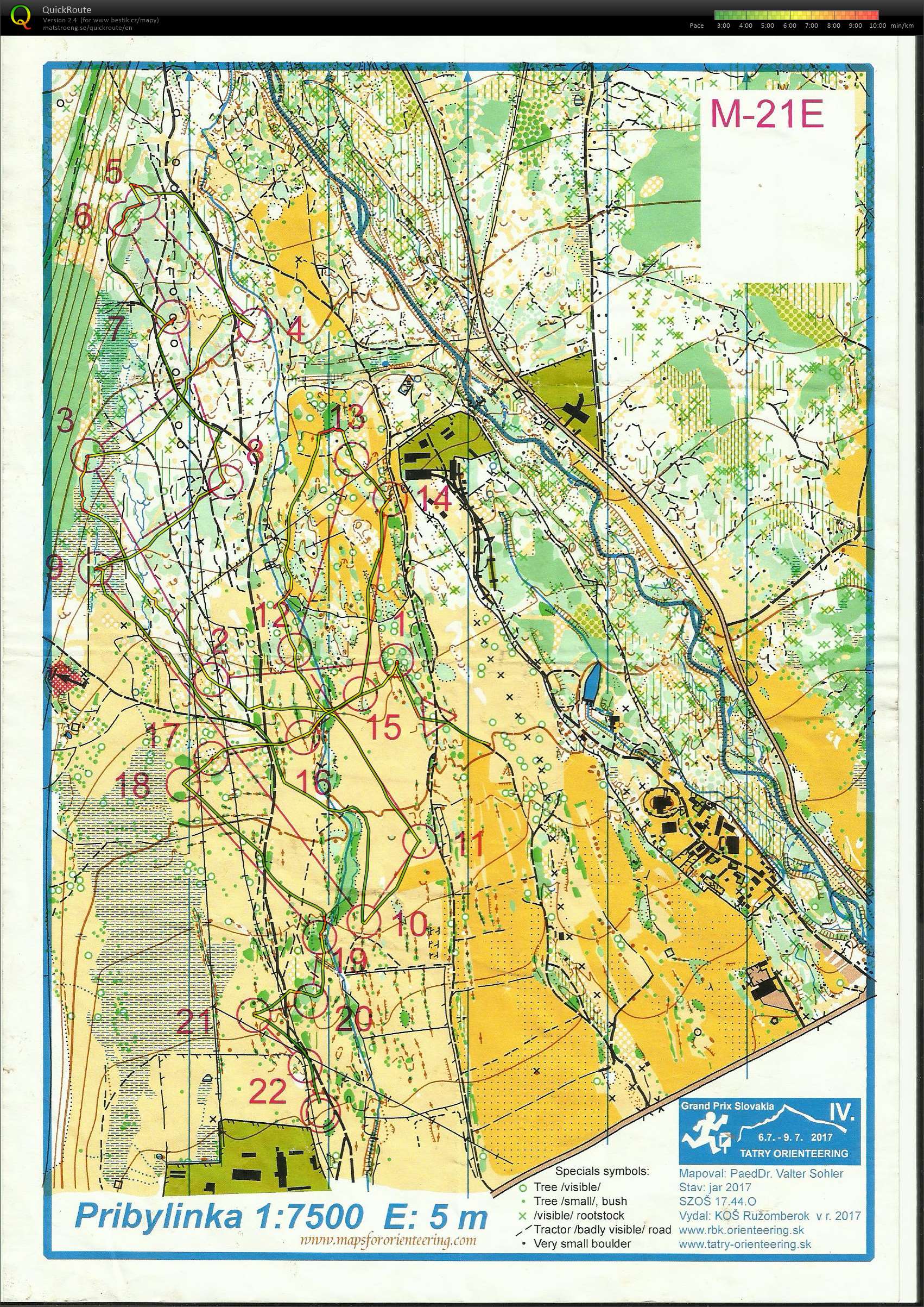 Tatry orienteering GPS E4 (09.07.2017)