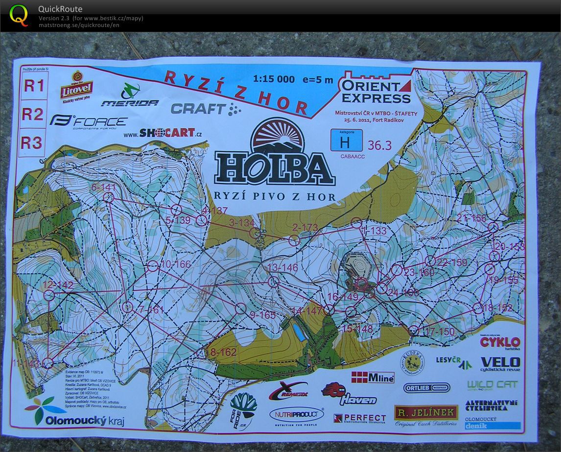 MČR MTBO štafety (25.06.2011)