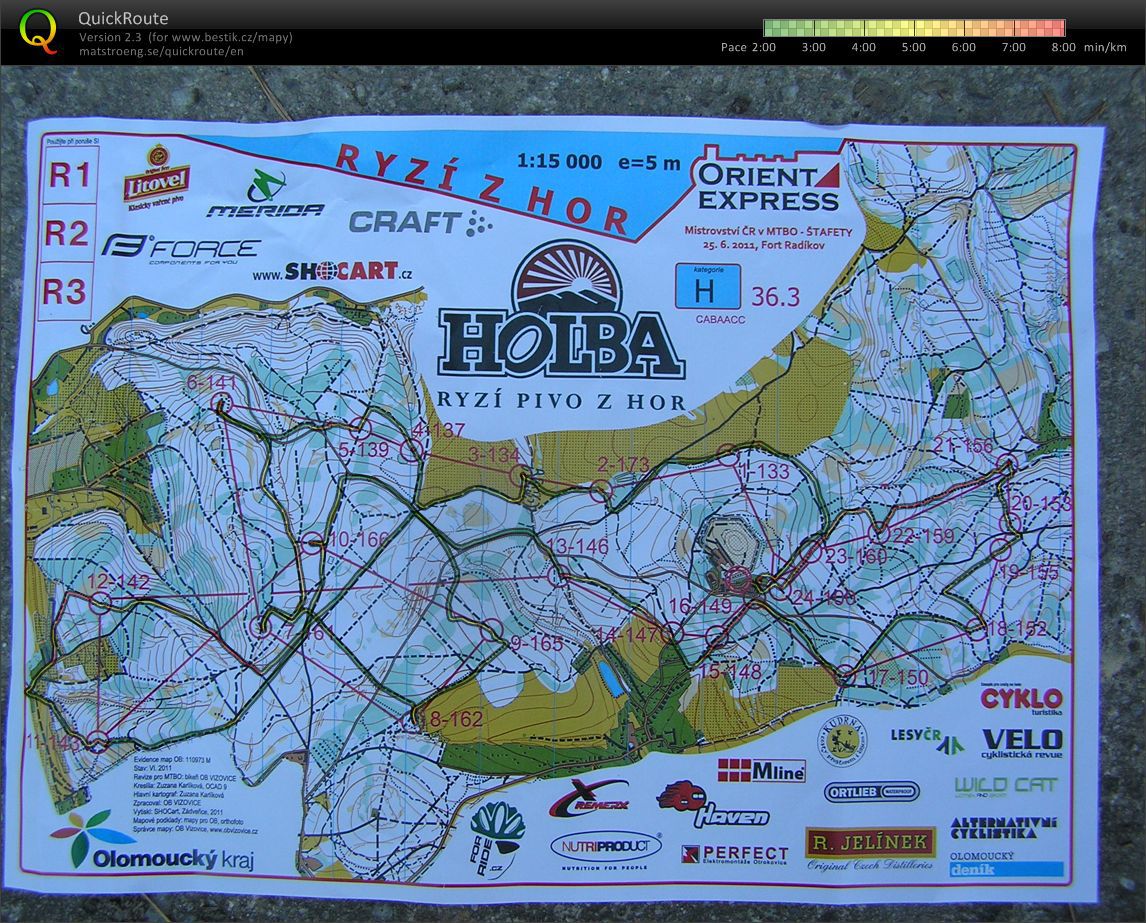 MČR MTBO štafety (25.06.2011)