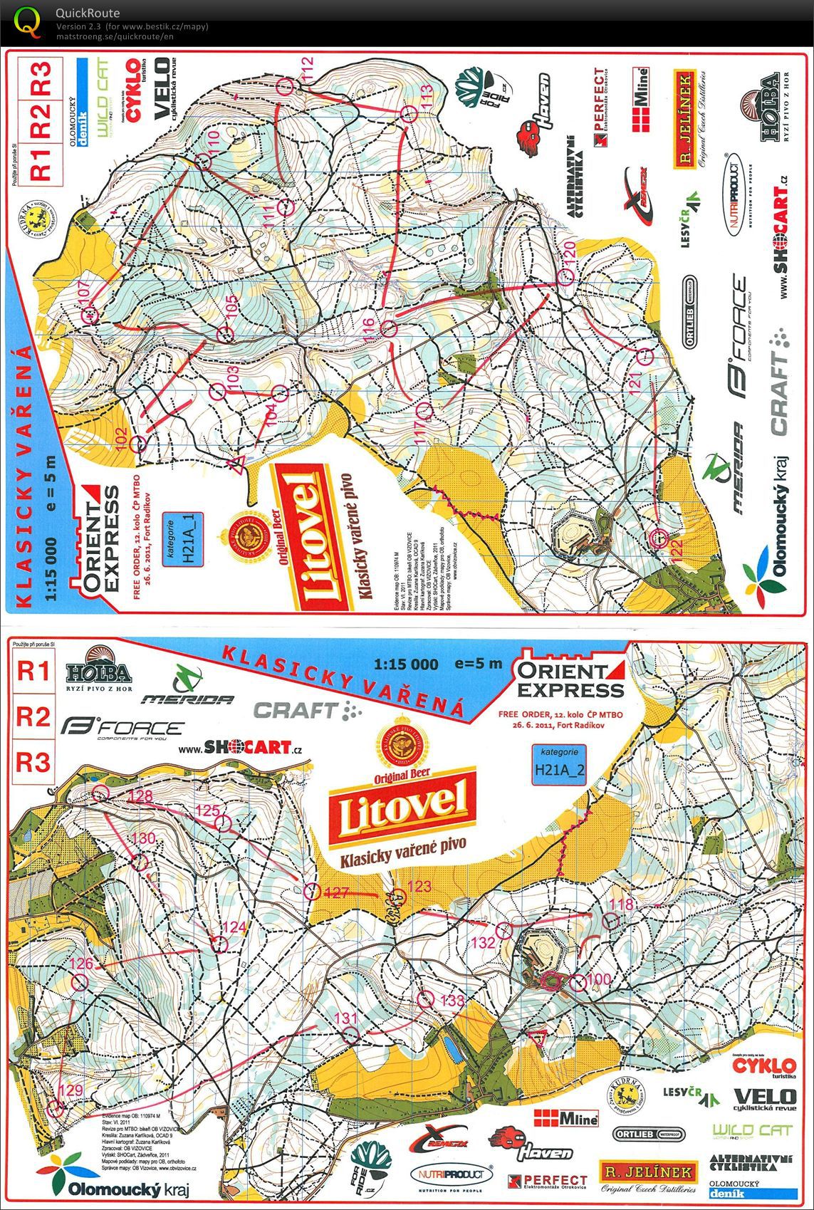 MTBO 12. kolo ČP - Czech Cup (26.06.2011)