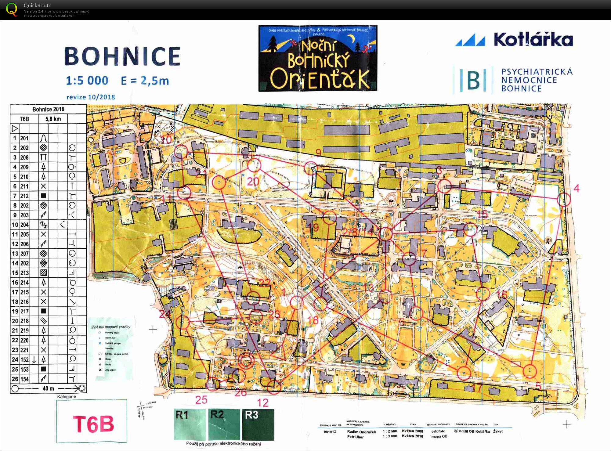 Bohnický noční OB (01.11.2018)