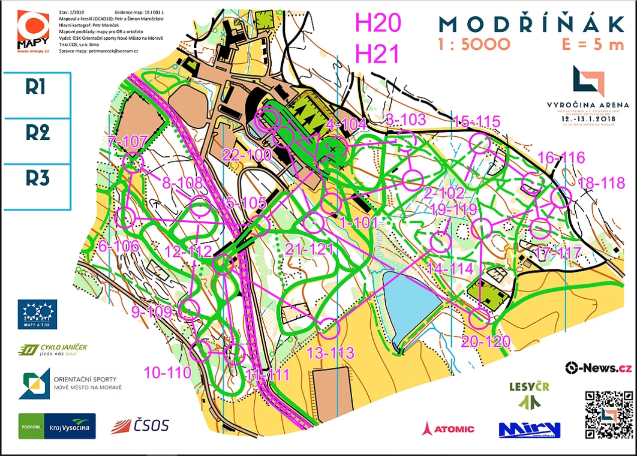 Ski-O MČR sprint (12.01.2019)