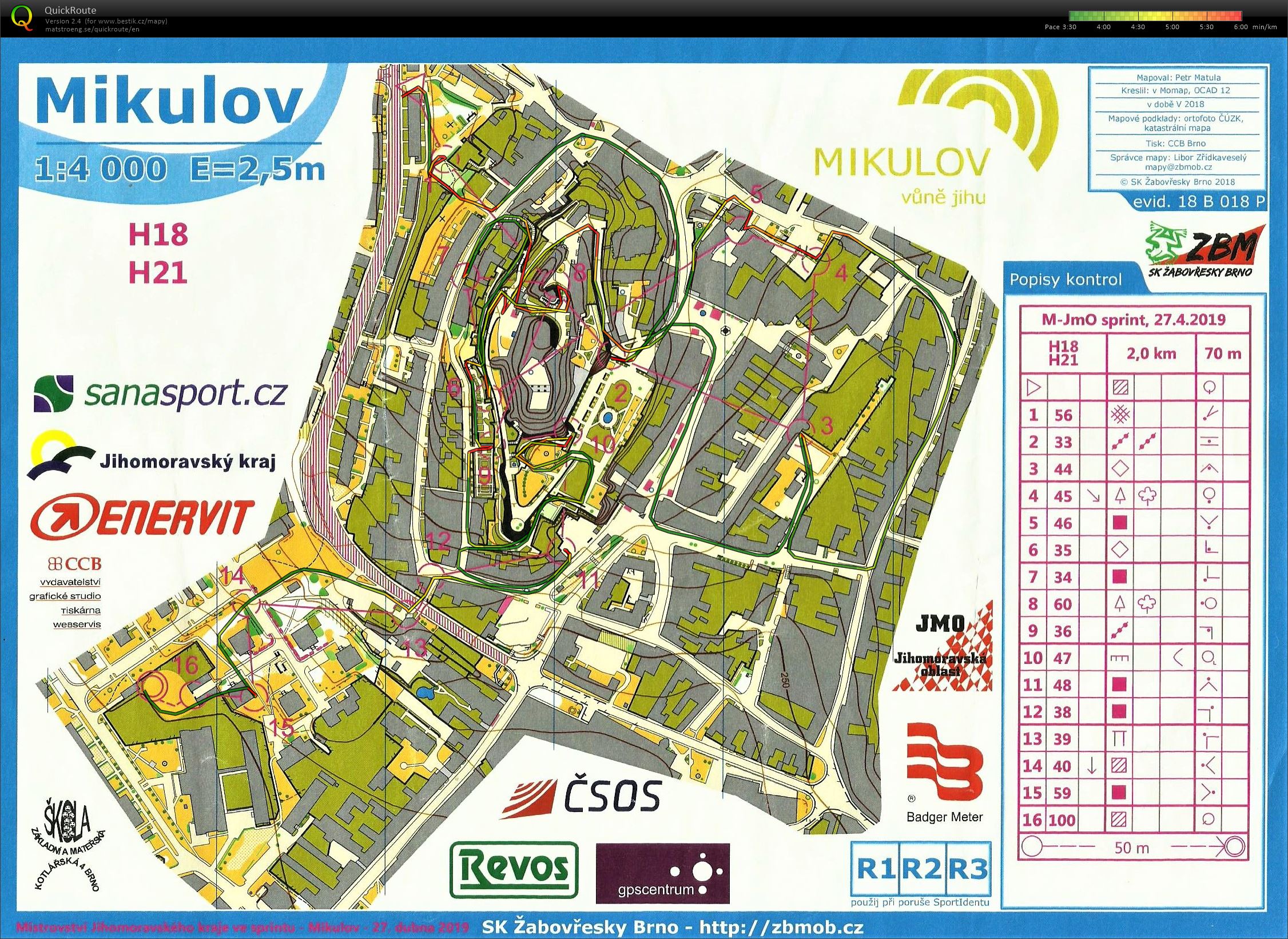 JmL Mikulov (H21) - mistrovství oblasti ve sprintu (27.04.2019)