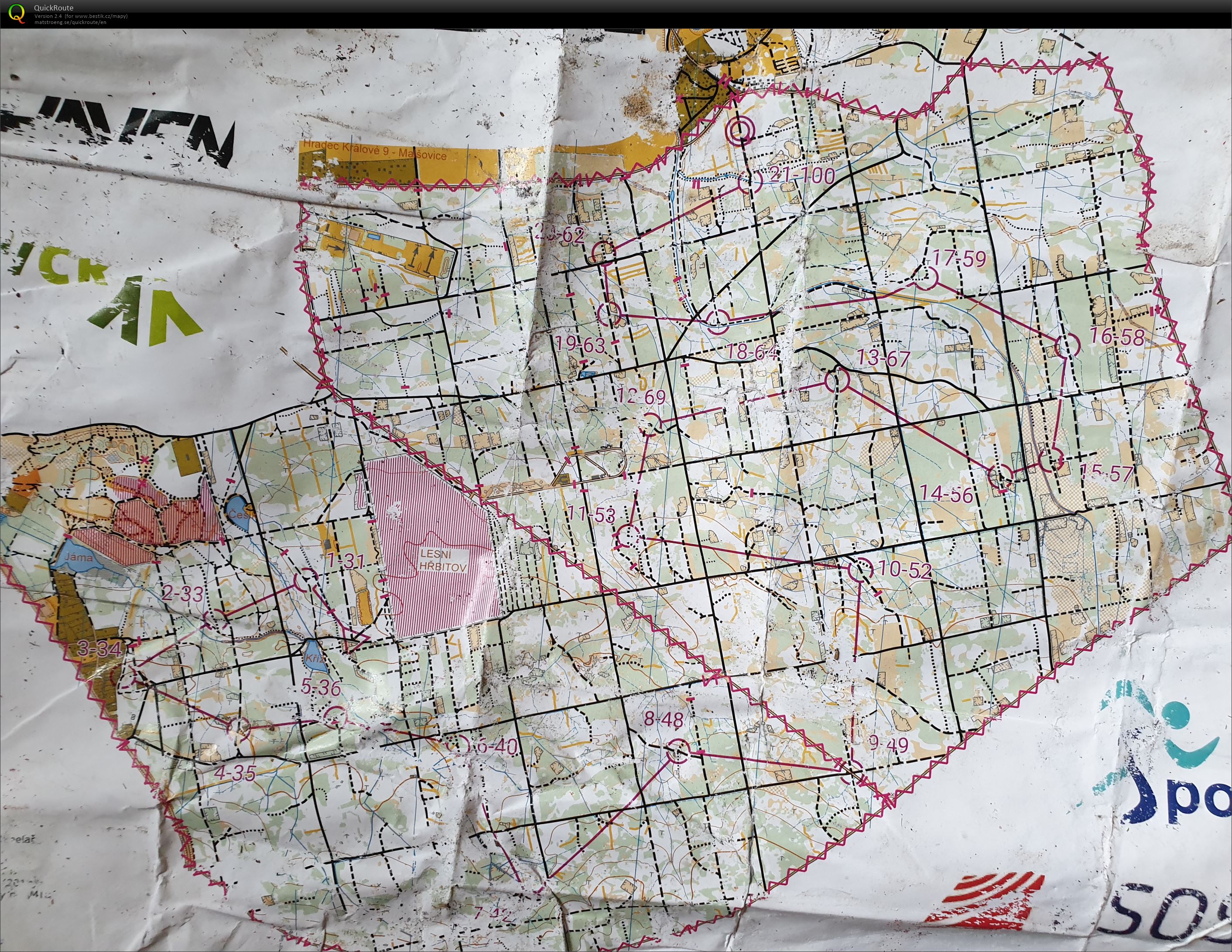 2. CP MTBO - Stribrny rybnik - middle (04.05.2019)