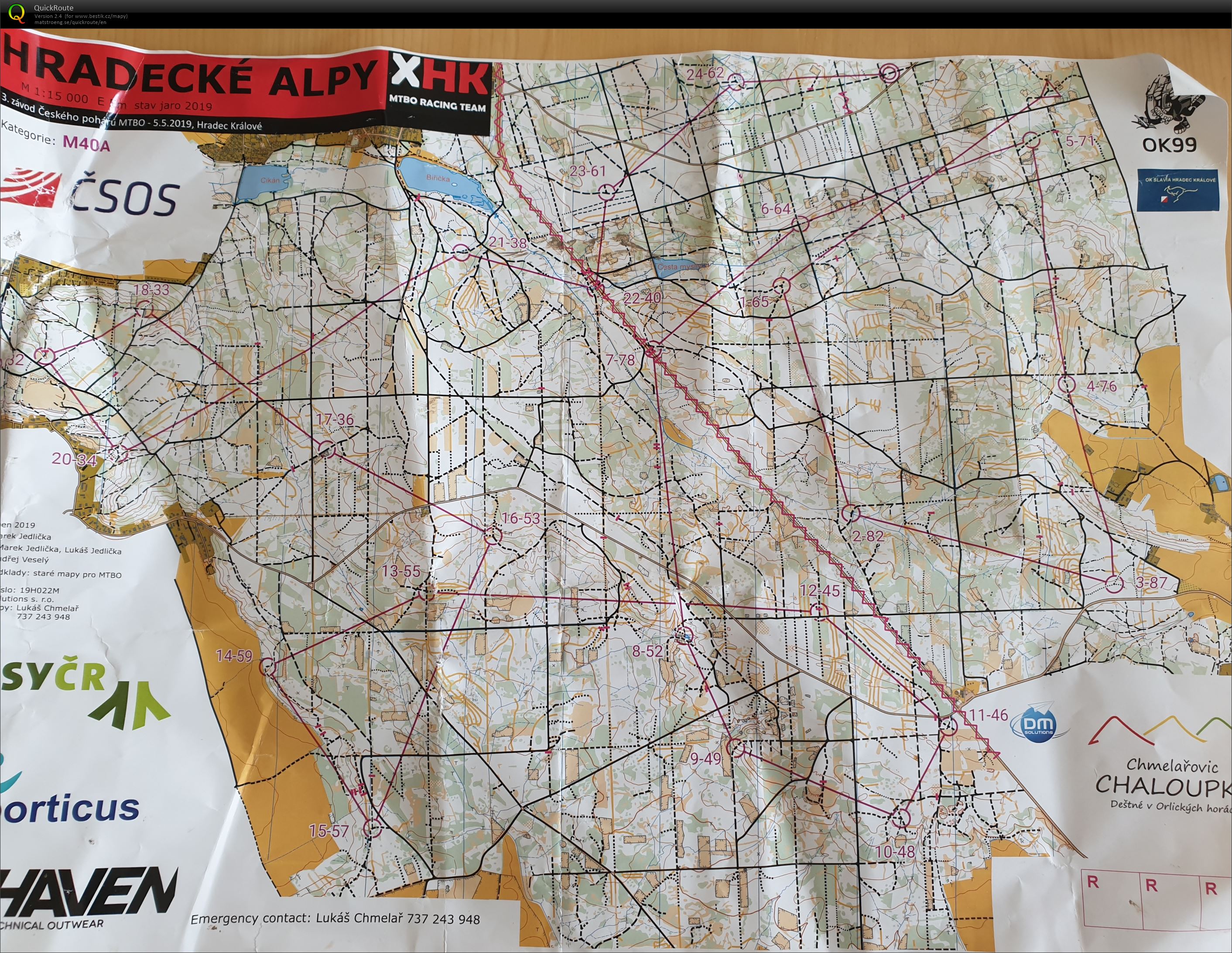 3 CP MTBO - Stribrny rybnik - long (05.05.2019)