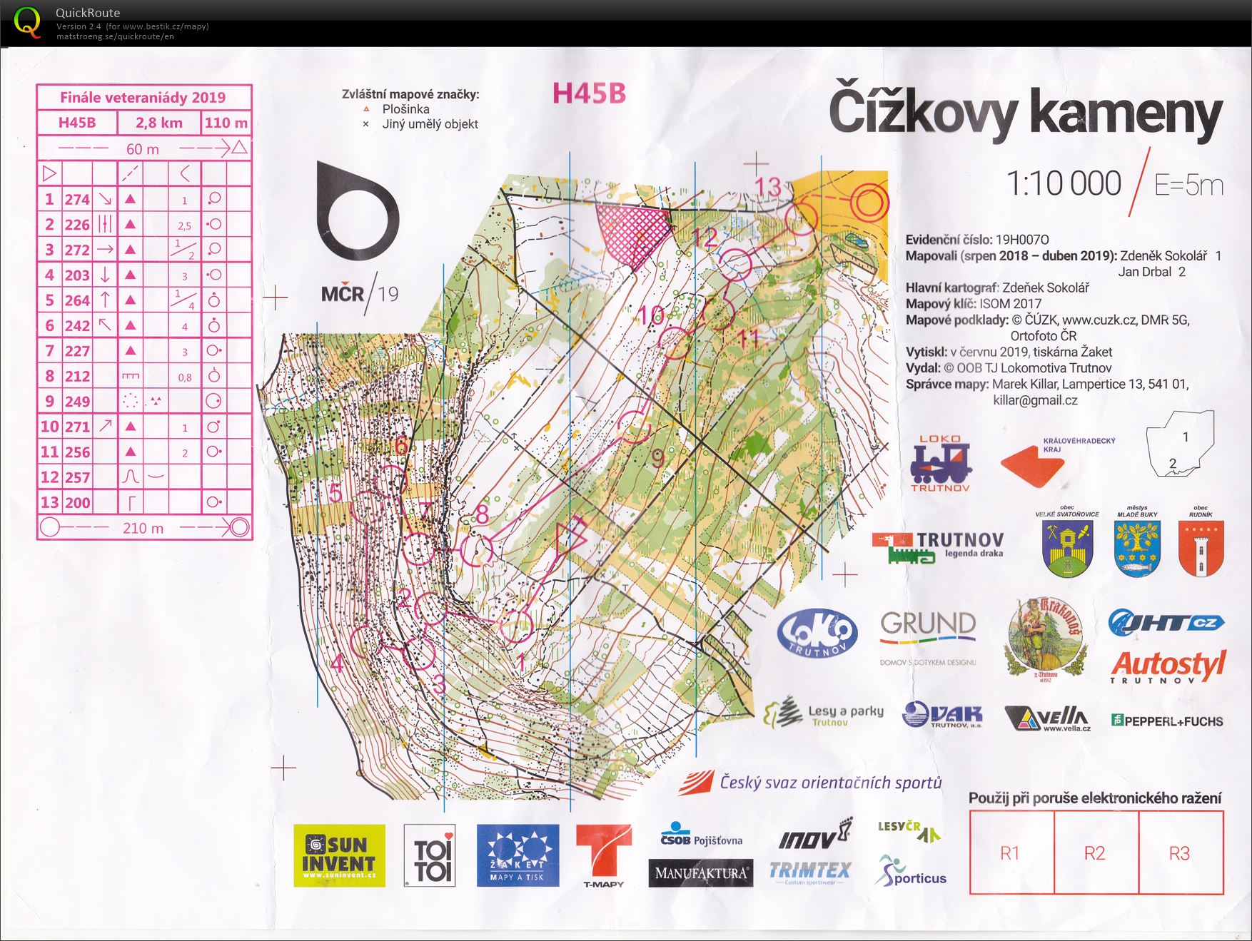 MČR - krátká trať, finále H45B (23.06.2019)
