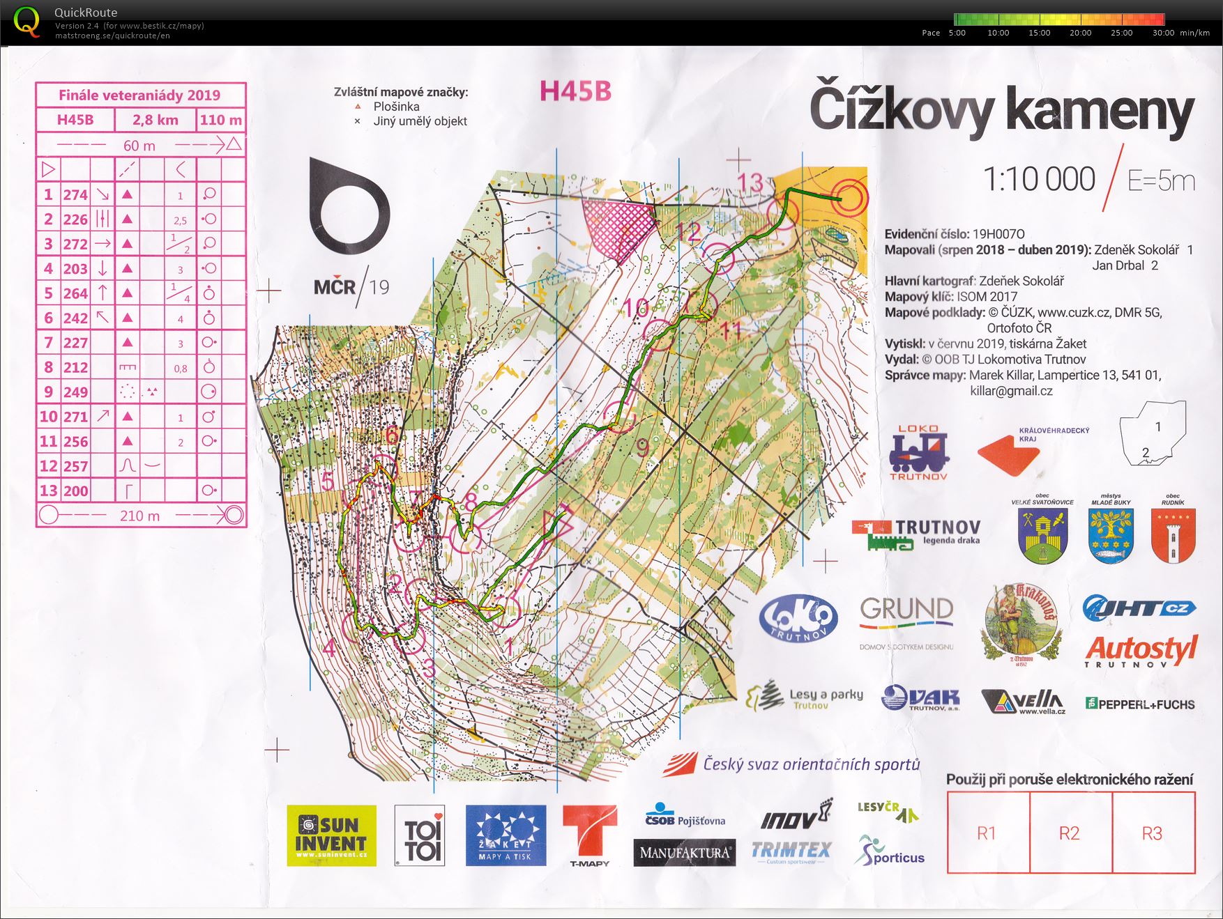 MČR - krátká trať, finále H45B (23.06.2019)