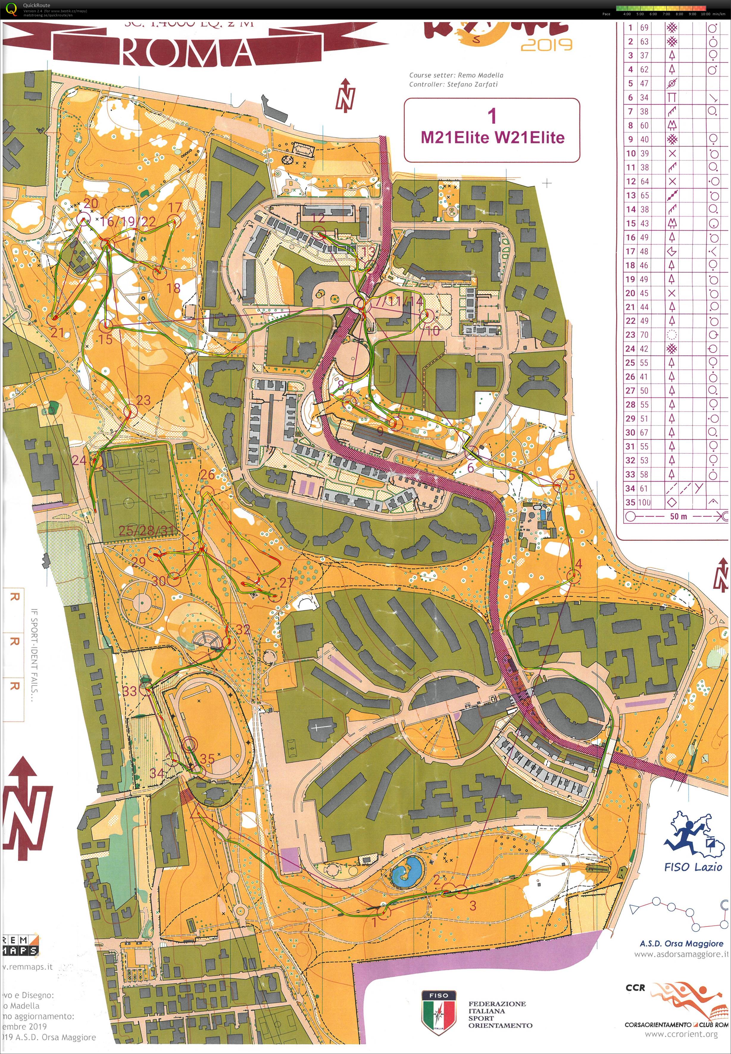 Rome Orienteering Meeting, E1 (01.11.2019)