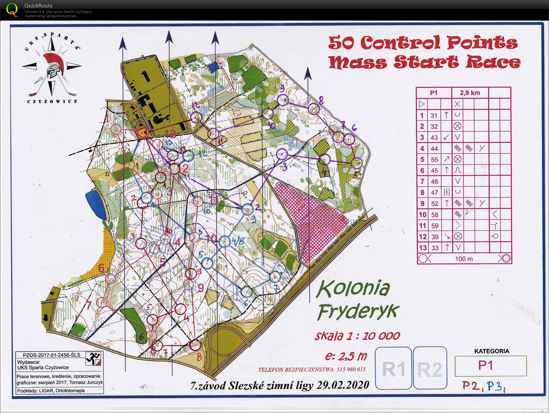 7. závod Slezské Zimní Ligy - 50 Control Points Mass Start Race (29.02.2020)