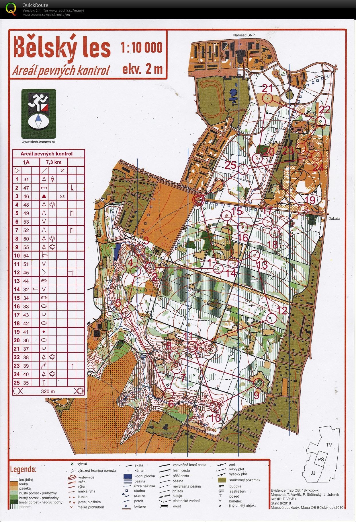 Mapový trénink - Bělský les APK 1A (13.05.2020)