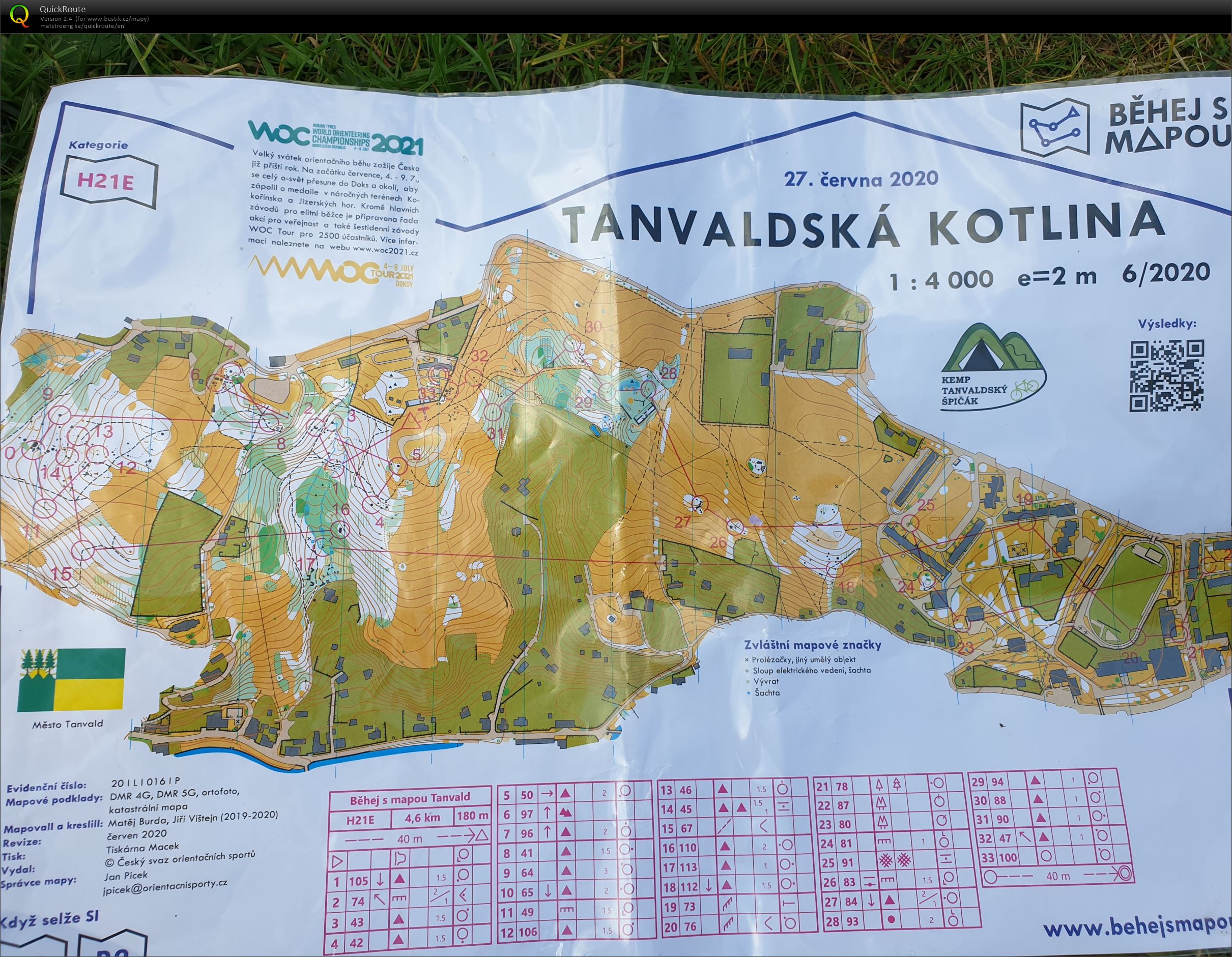 Běhej s mapou Tanvald (27/06/2020)