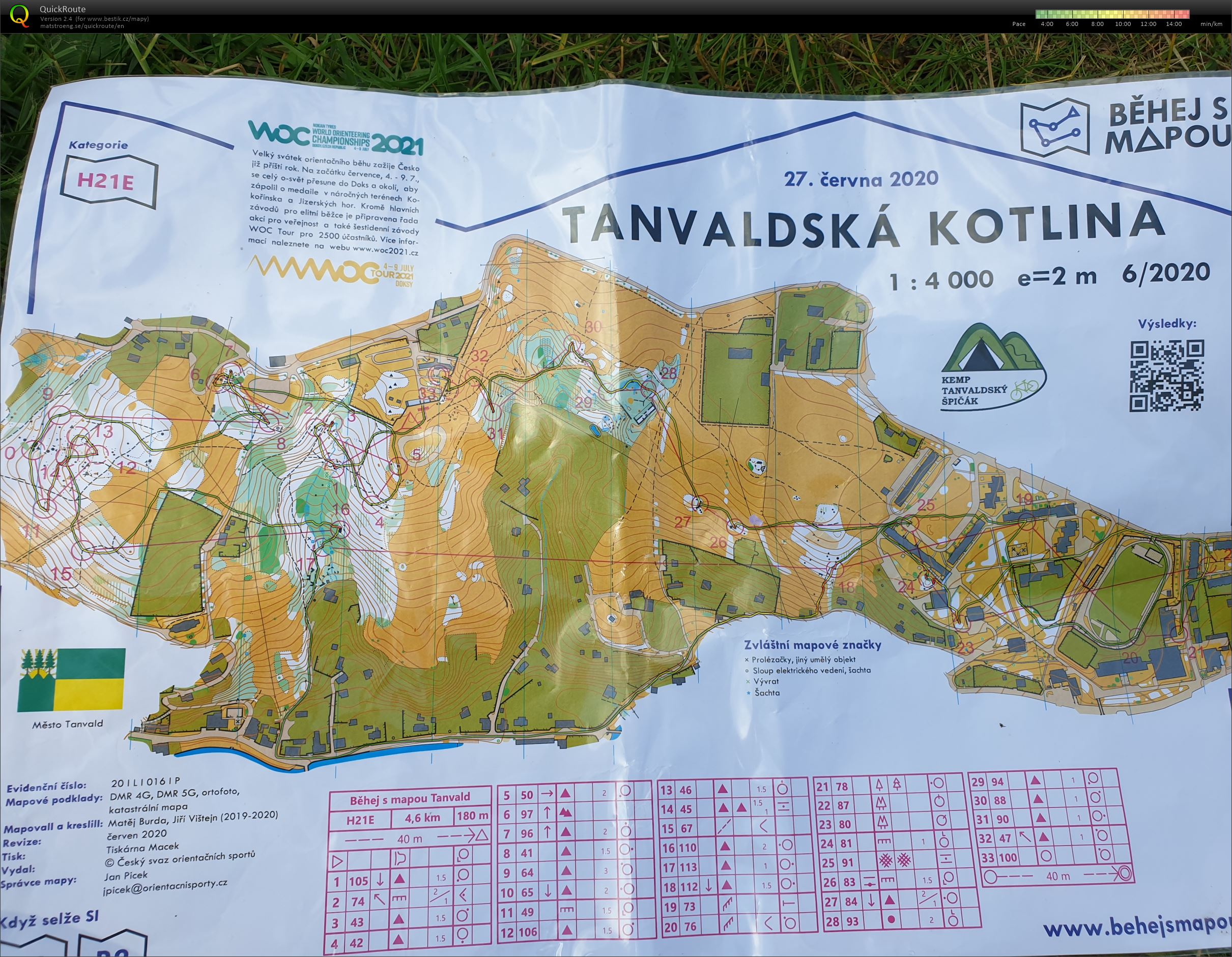 Běhej s mapou Tanvald (27.06.2020)