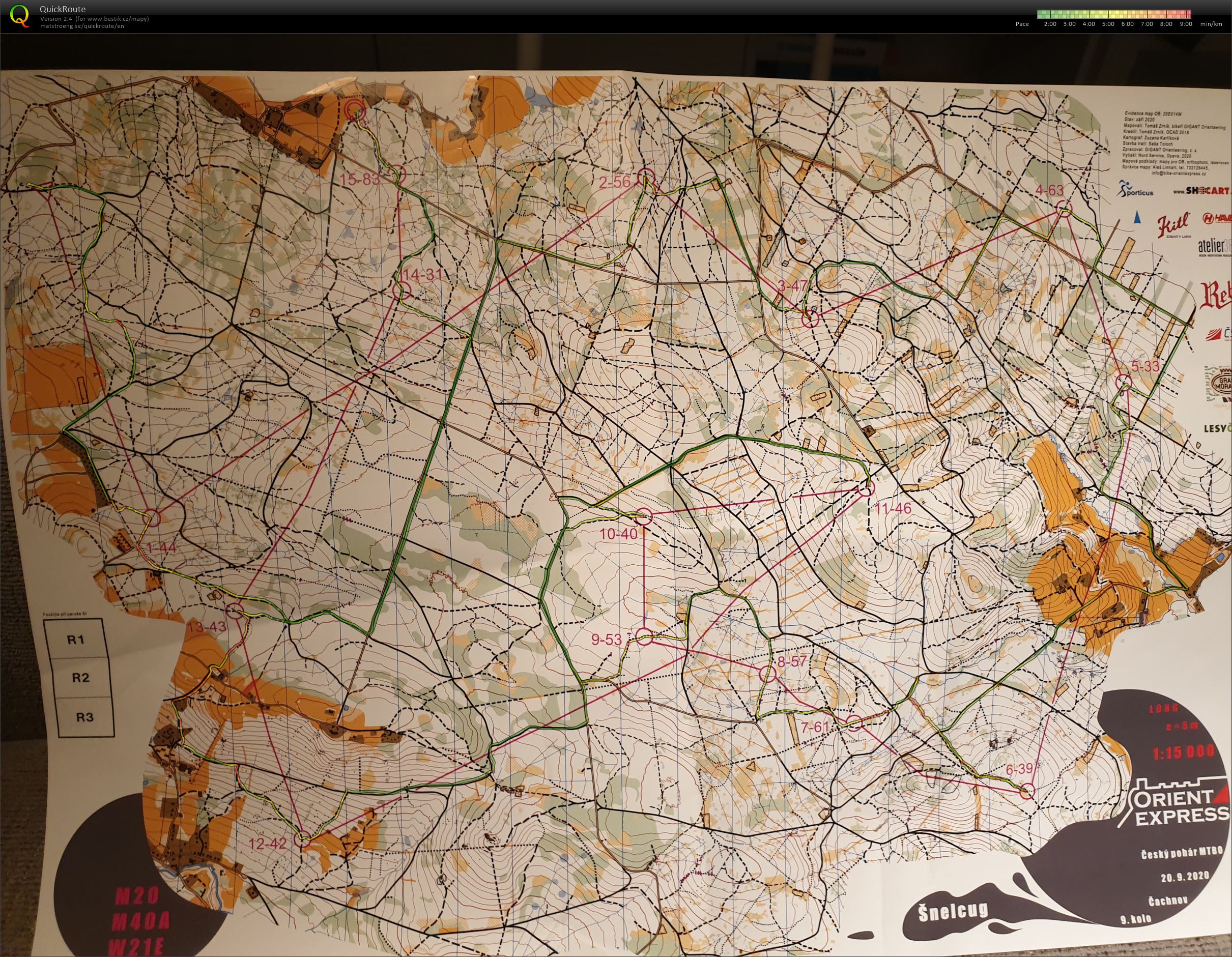 9. ČP MTBO Čachnov - M40 - long (20.09.2020)