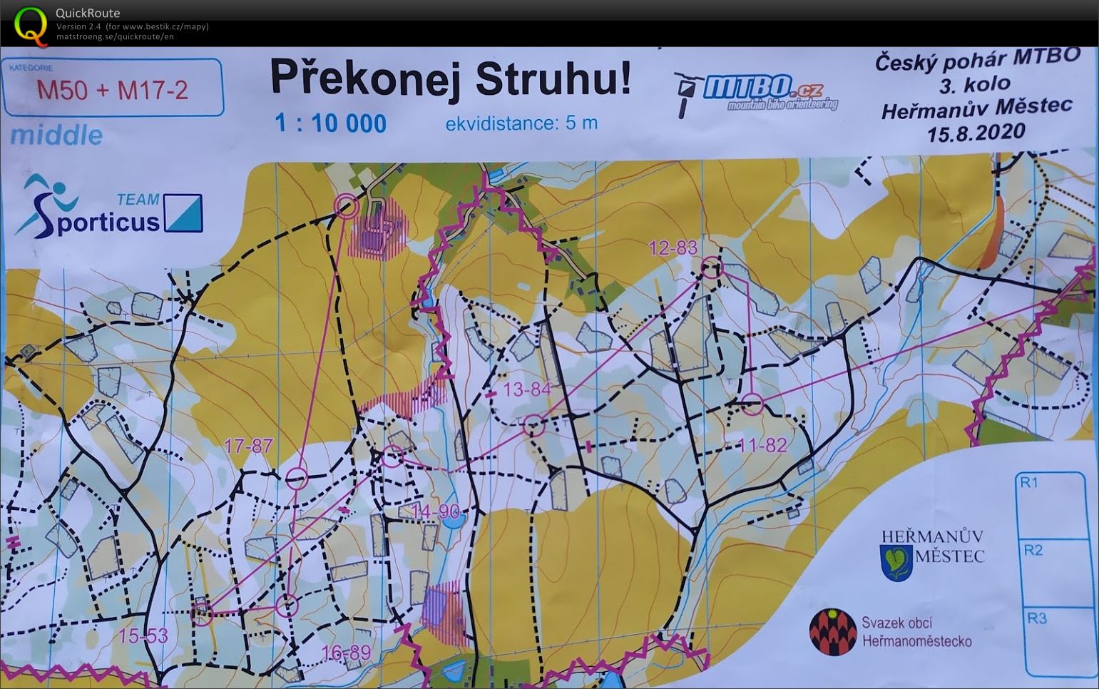 3.kolo ČP MTBO -  2.časť (15.08.2020)