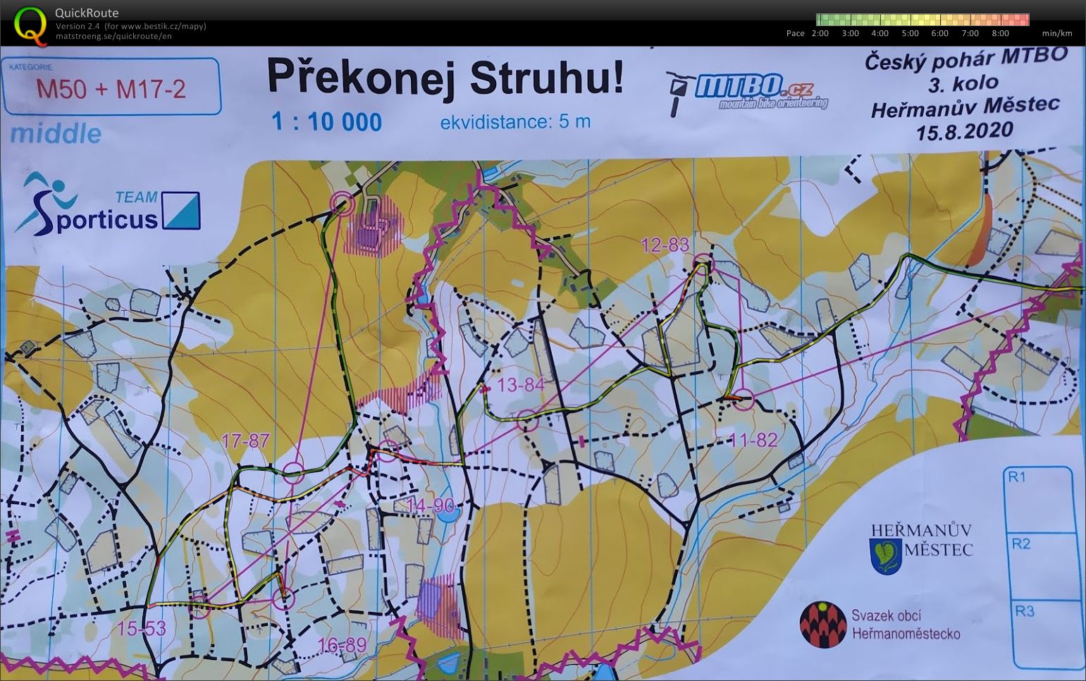 3.kolo ČP MTBO -  2.časť (15.08.2020)