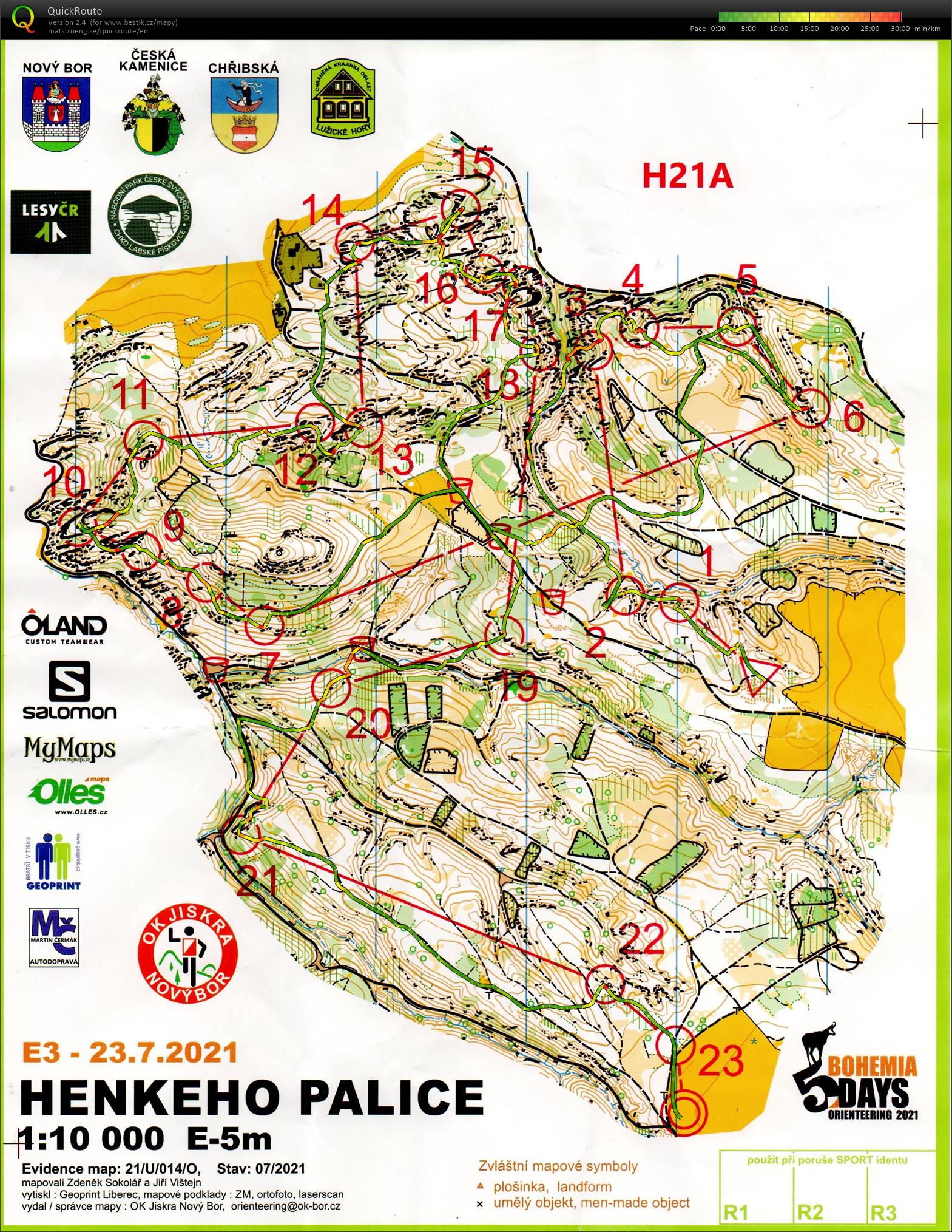 Bohemia orienteering E3 (23.07.2021)