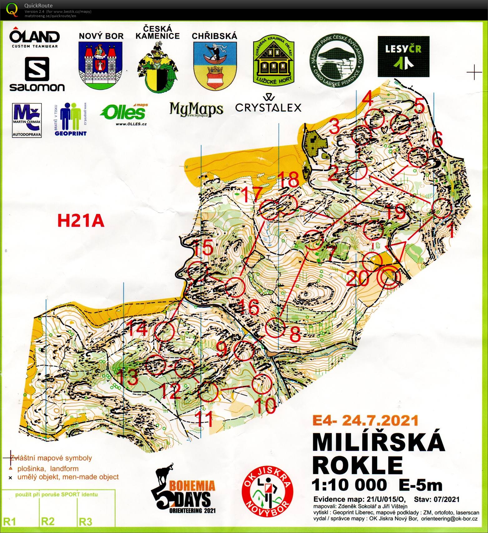 Bohemia orienteering E4 (24.07.2021)