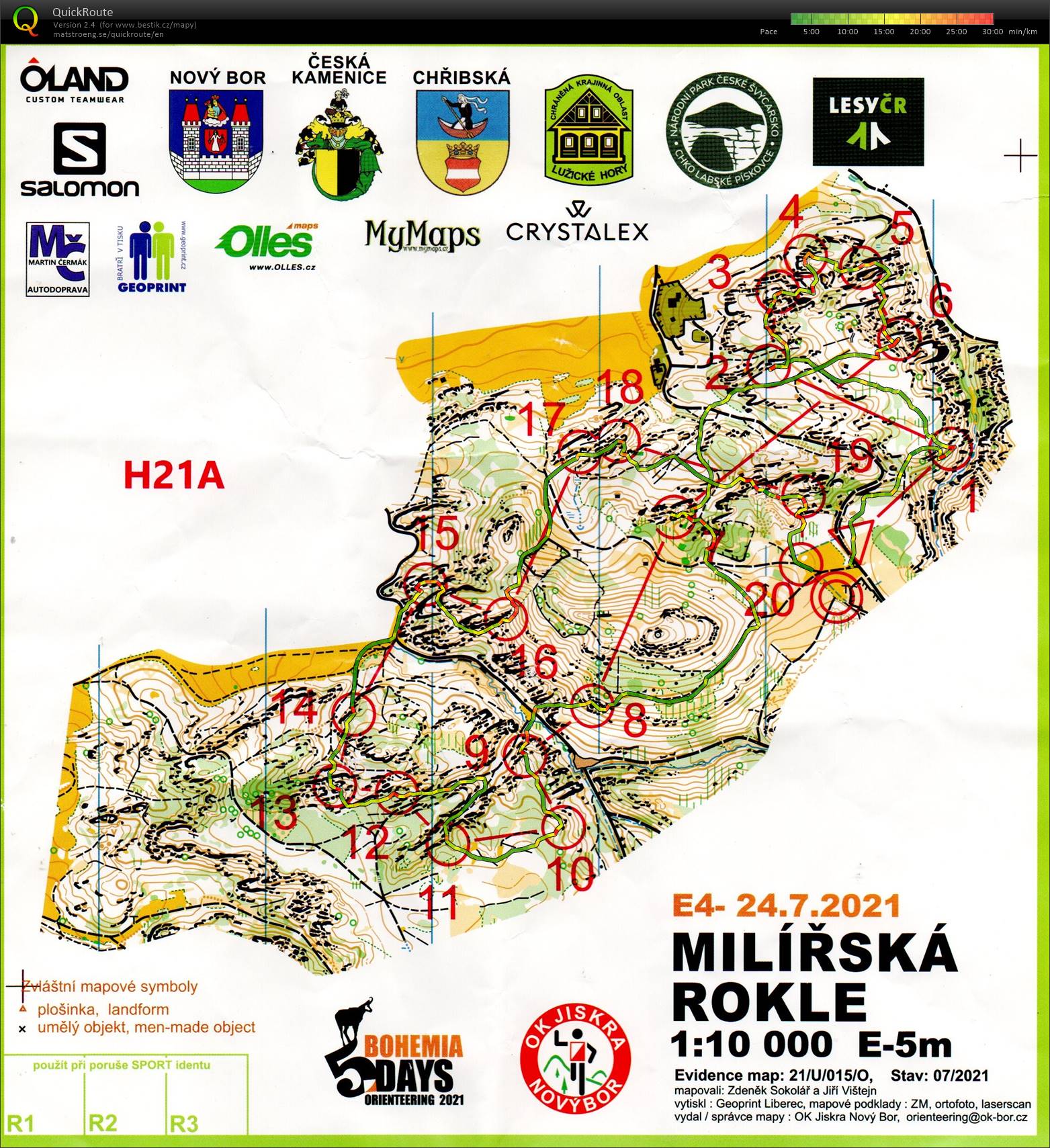 Bohemia orienteering E4 (24.07.2021)