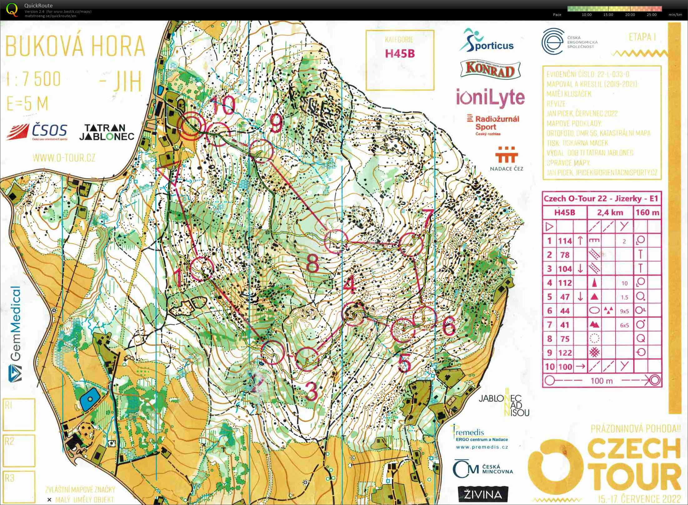 Czech O-Tour 2022 (3. závod) - Jizerky - E1 (16.07.2022)