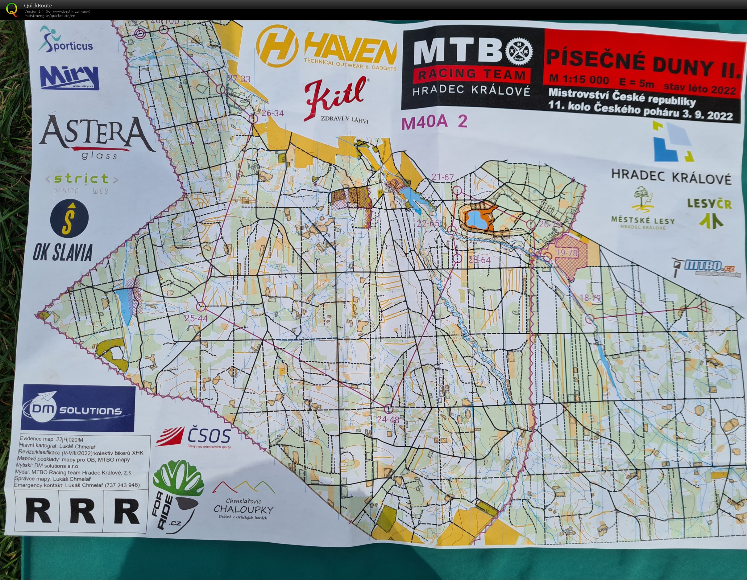 MČR MTBO 2022 - M40A - long - part2 (03.09.2022)