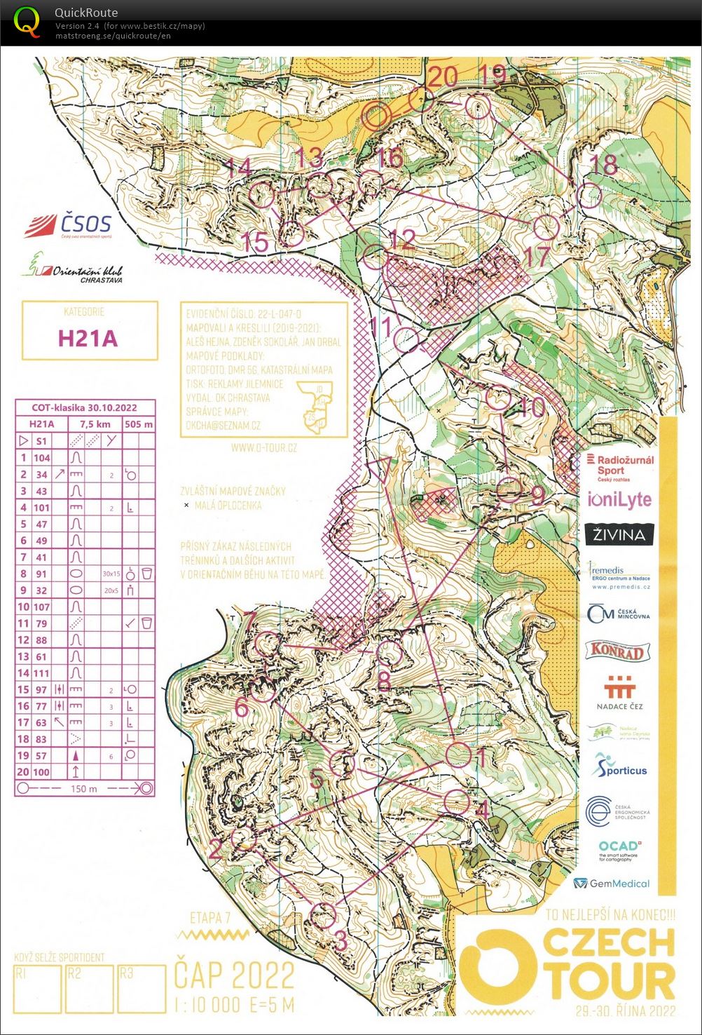 Czech O-Tour - 9.kolo ČPN (30.10.2022)