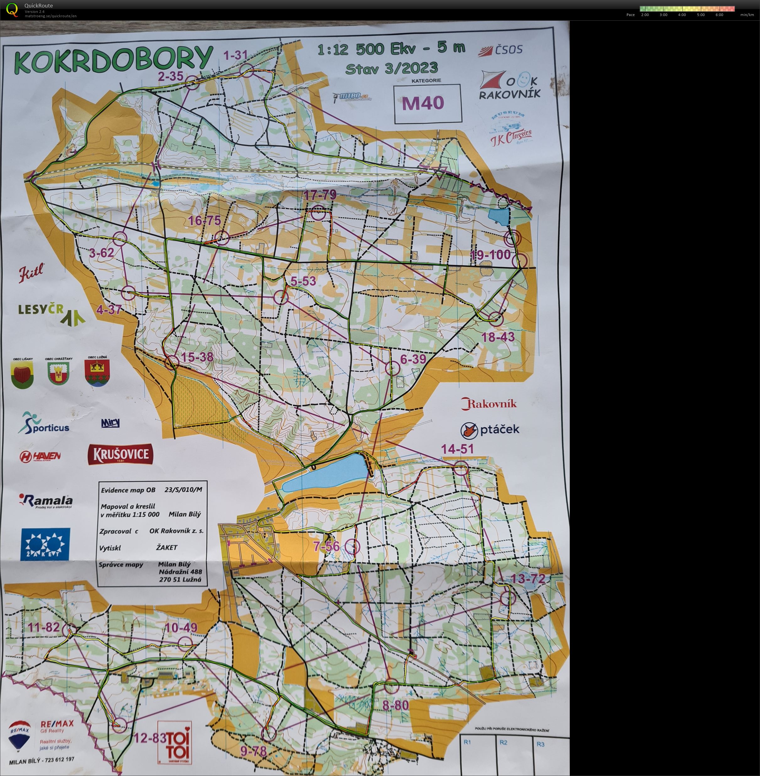 3. ČP MTBO - Lužná - M40 - long (16.04.2023)