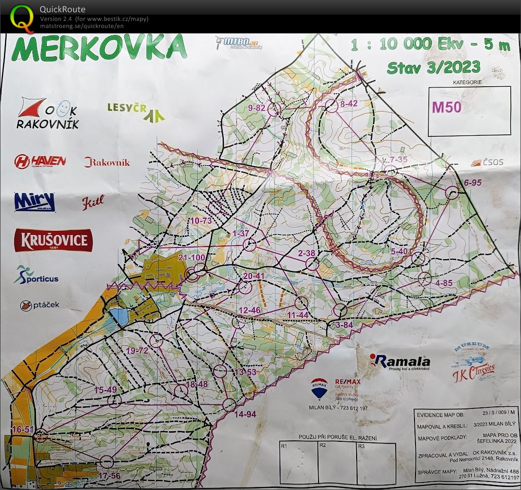 ČP MTBO 1.kolo, Lužná u Rakovníka (15.04.2023)
