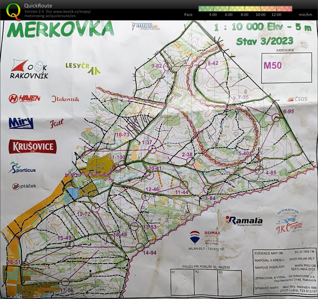 ČP MTBO 1.kolo, Lužná u Rakovníka (15.04.2023)