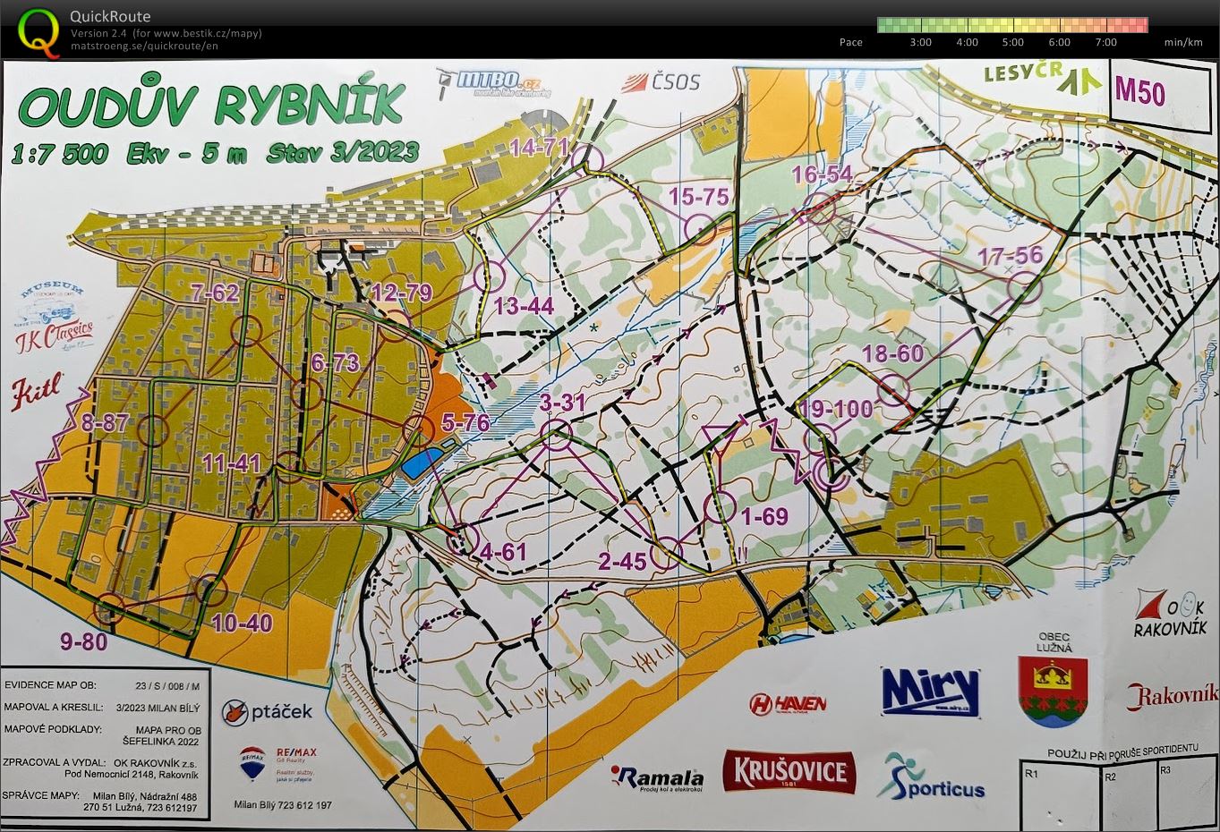 ČP MTBO 2.kolo, Lužná u Rakovníka (15.04.2023)