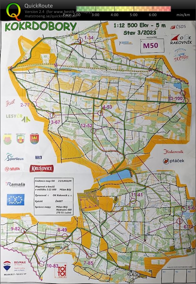 ČP MTBO 3.kolo, Lužná u Rakovníka (16.04.2023)
