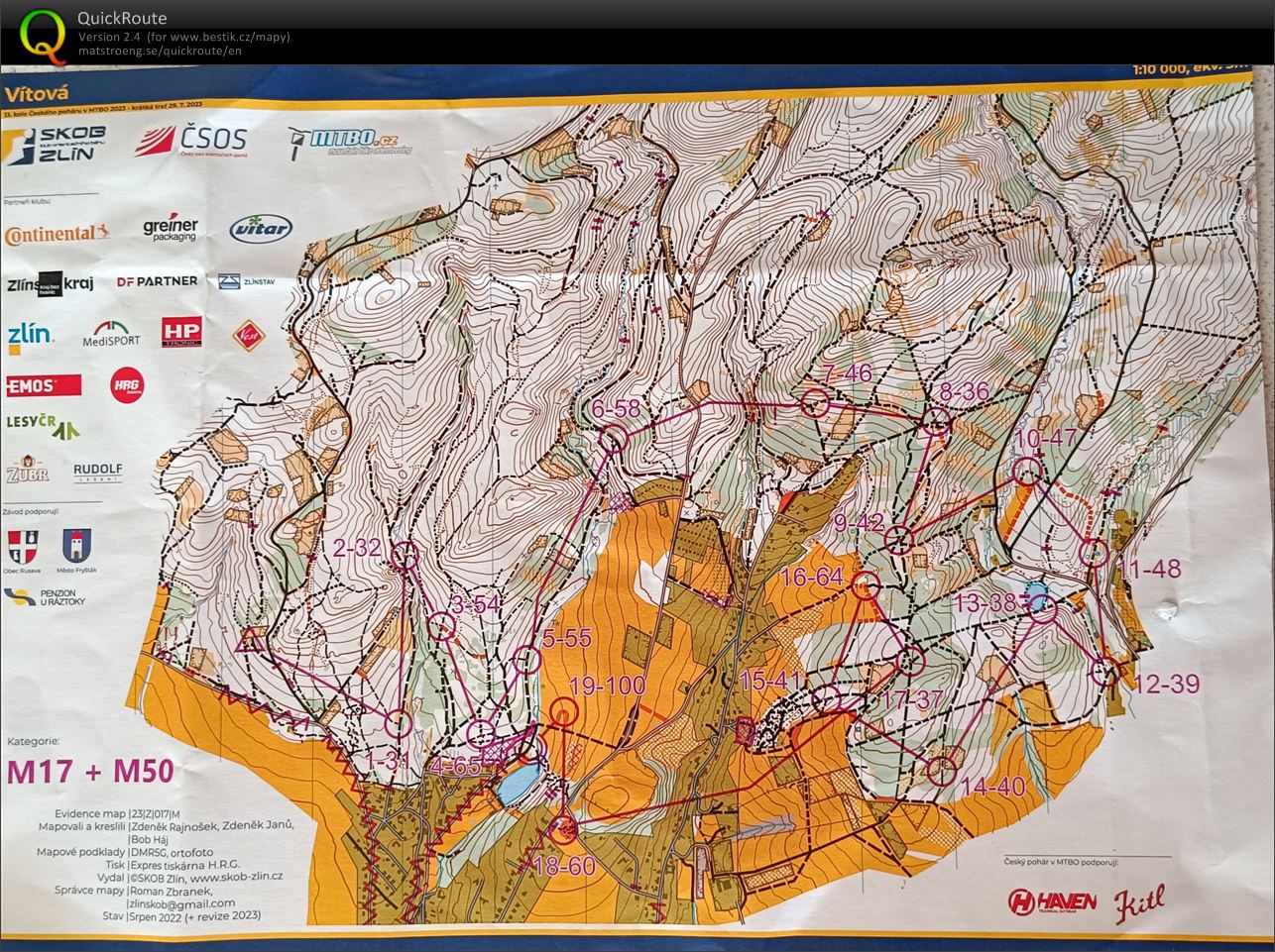 MTBO Český pohár 13. kolo (29.07.2023)