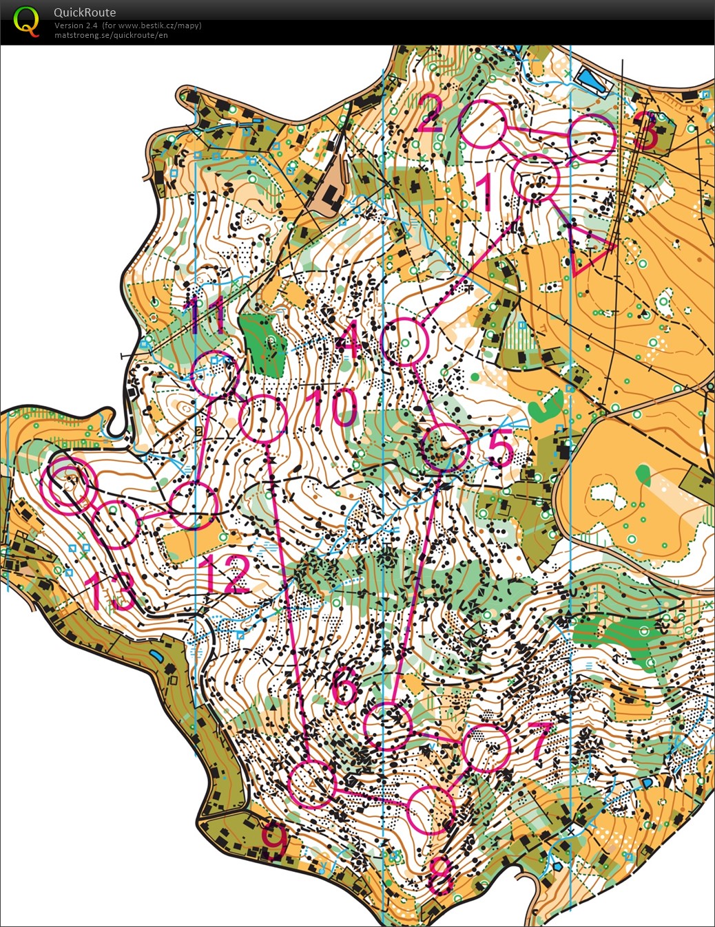 TK Jizerky | Dawn orienteering | Forked dowhnill middle (07.02.2024)