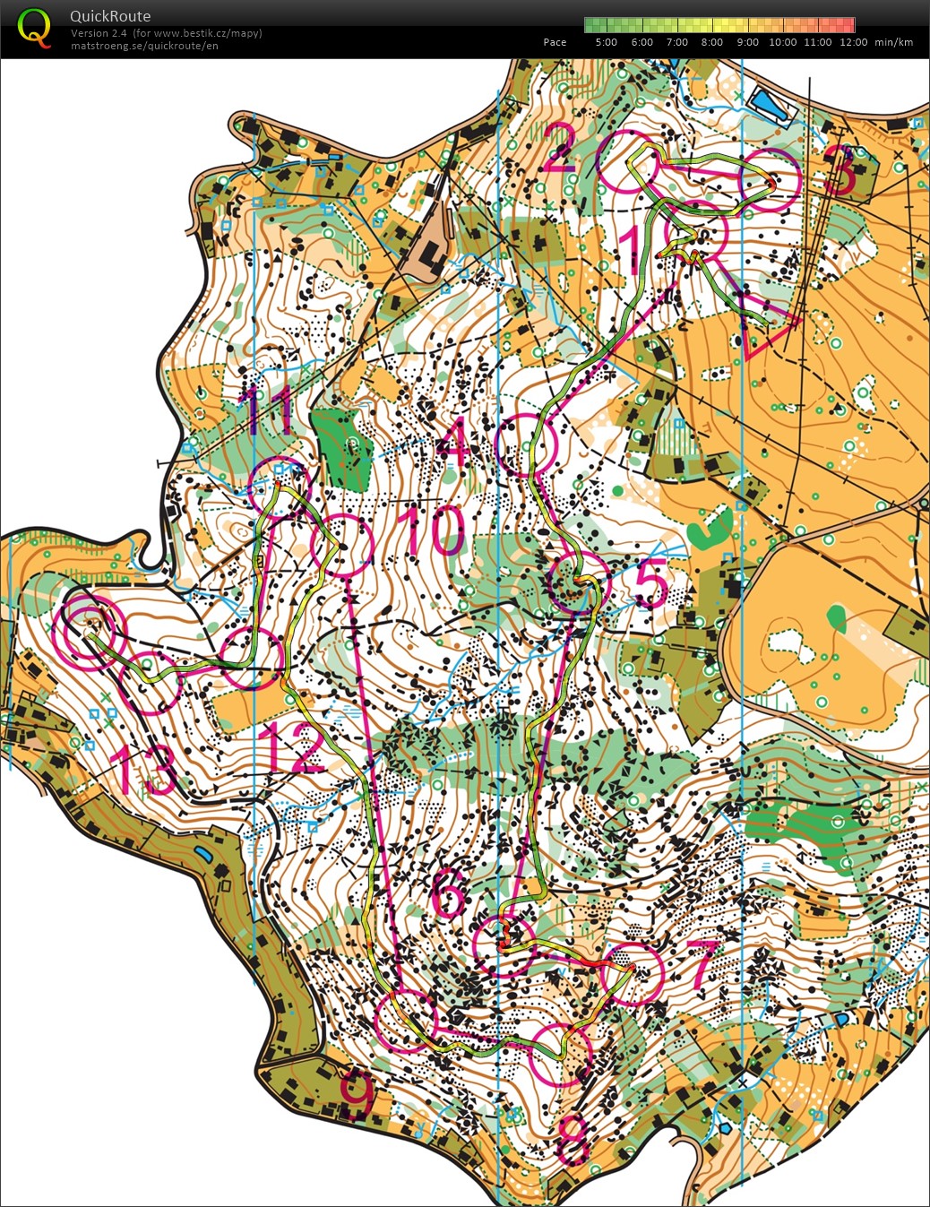 TK Jizerky | Dawn orienteering | Forked dowhnill middle (07.02.2024)