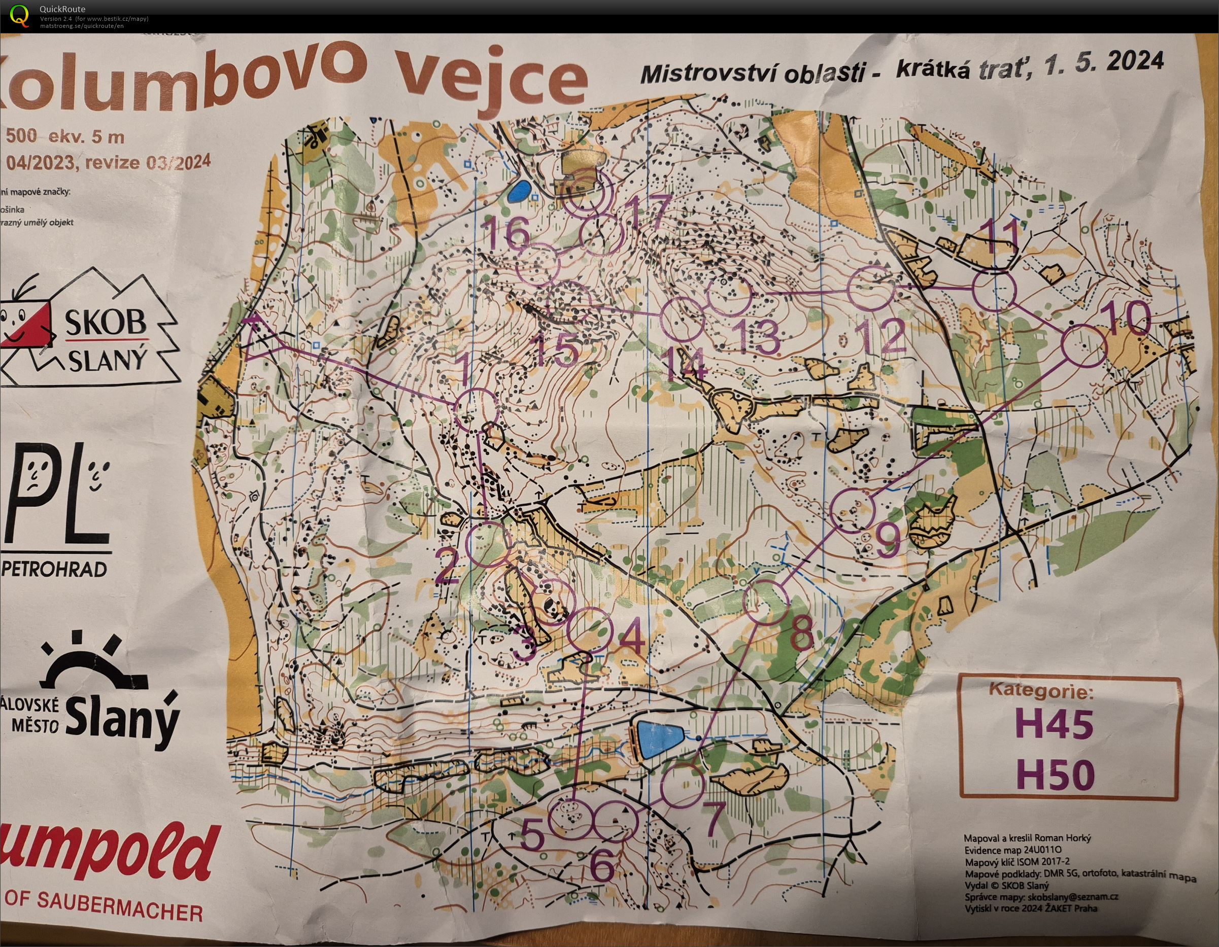 Obl.mistrovství na KT - Petrohrad - H45 (01.05.2024)
