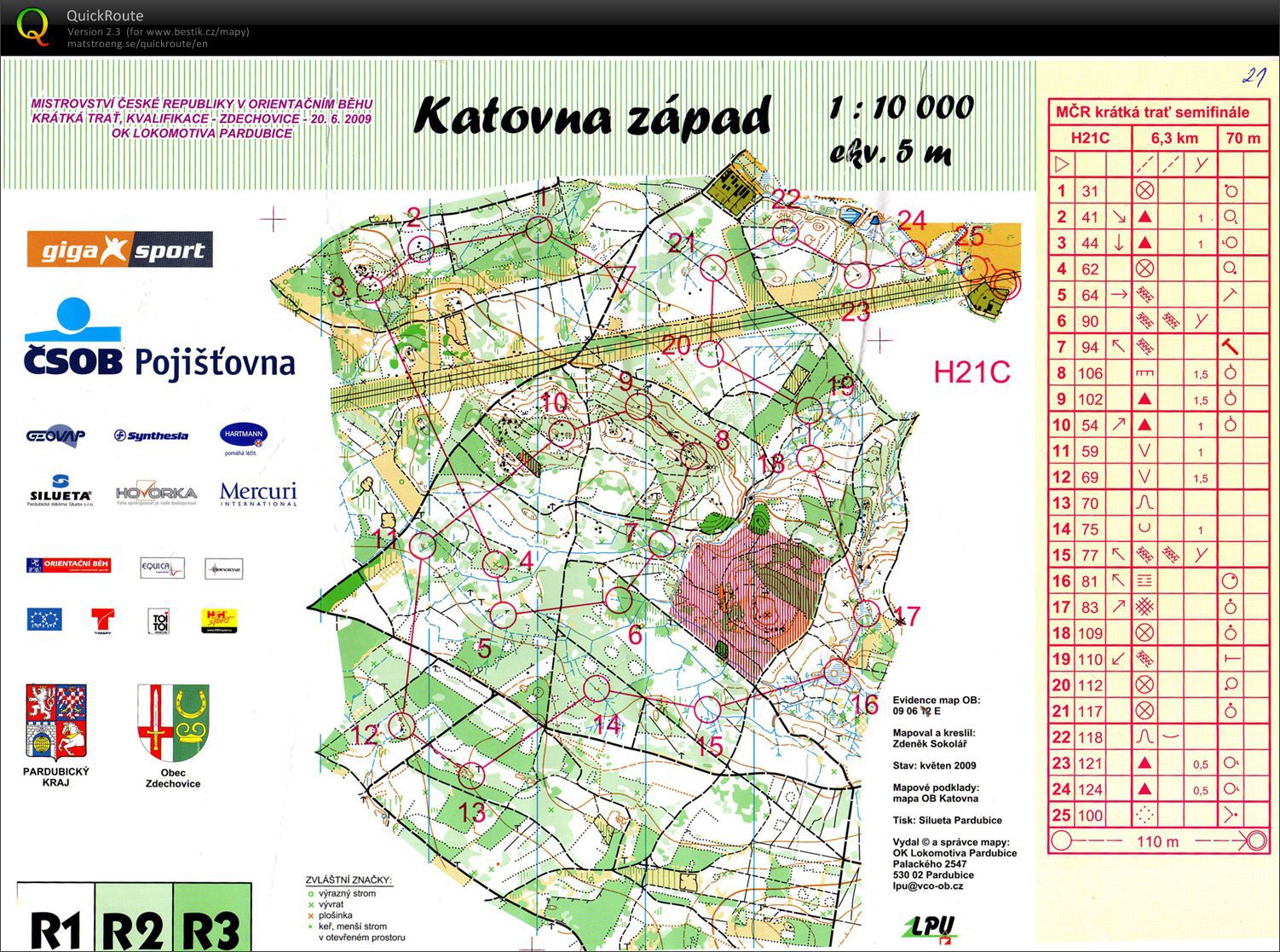 MČR middle - kvalifikace (20.06.2009)