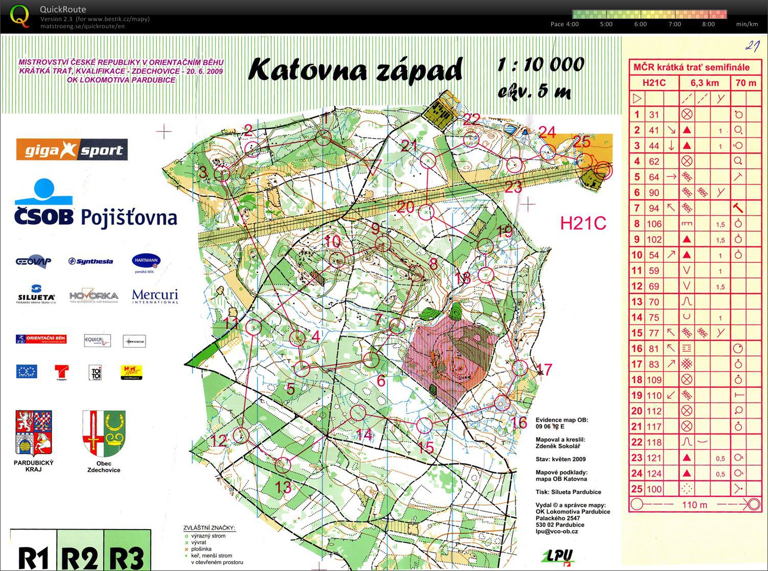 MČR middle - kvalifikace (20.06.2009)