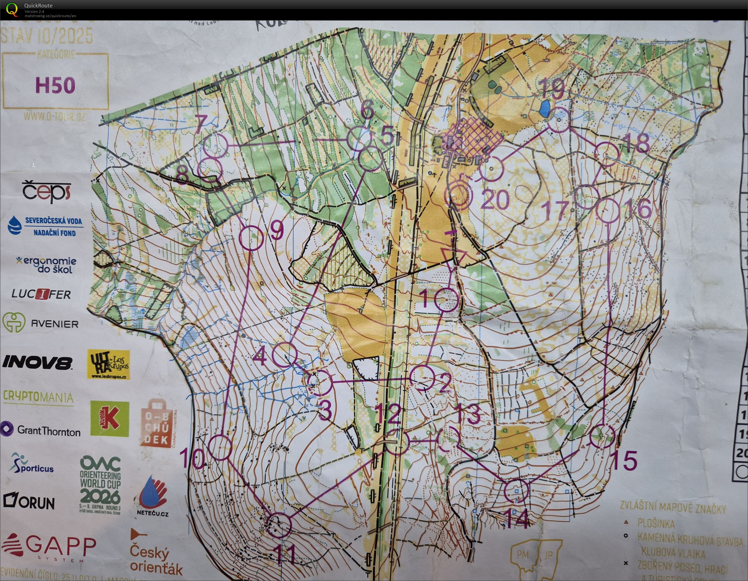Czech O tour - Lesná - H50 - long (26.10.2025)